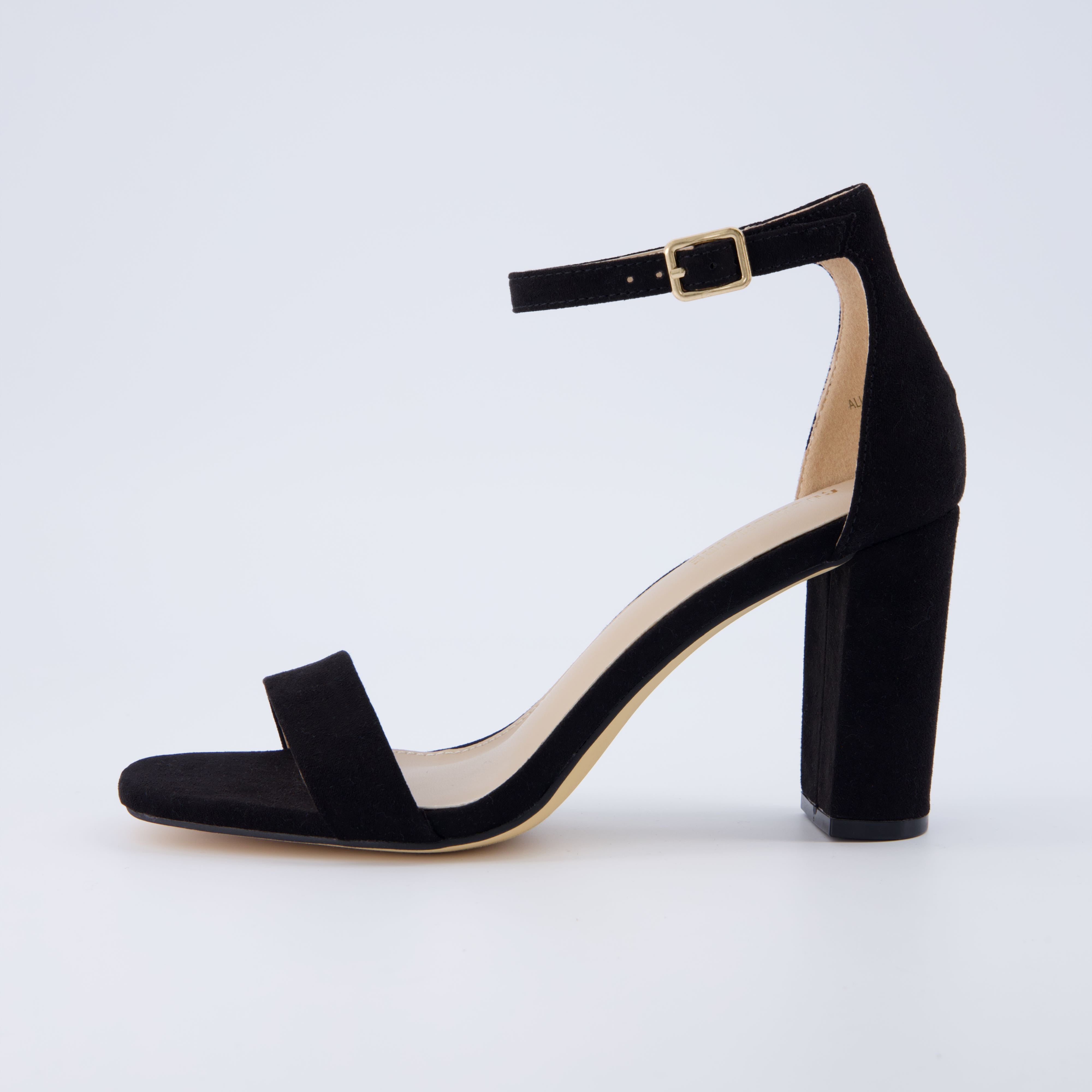 Bliss Block Heel Sandal Black Suede
