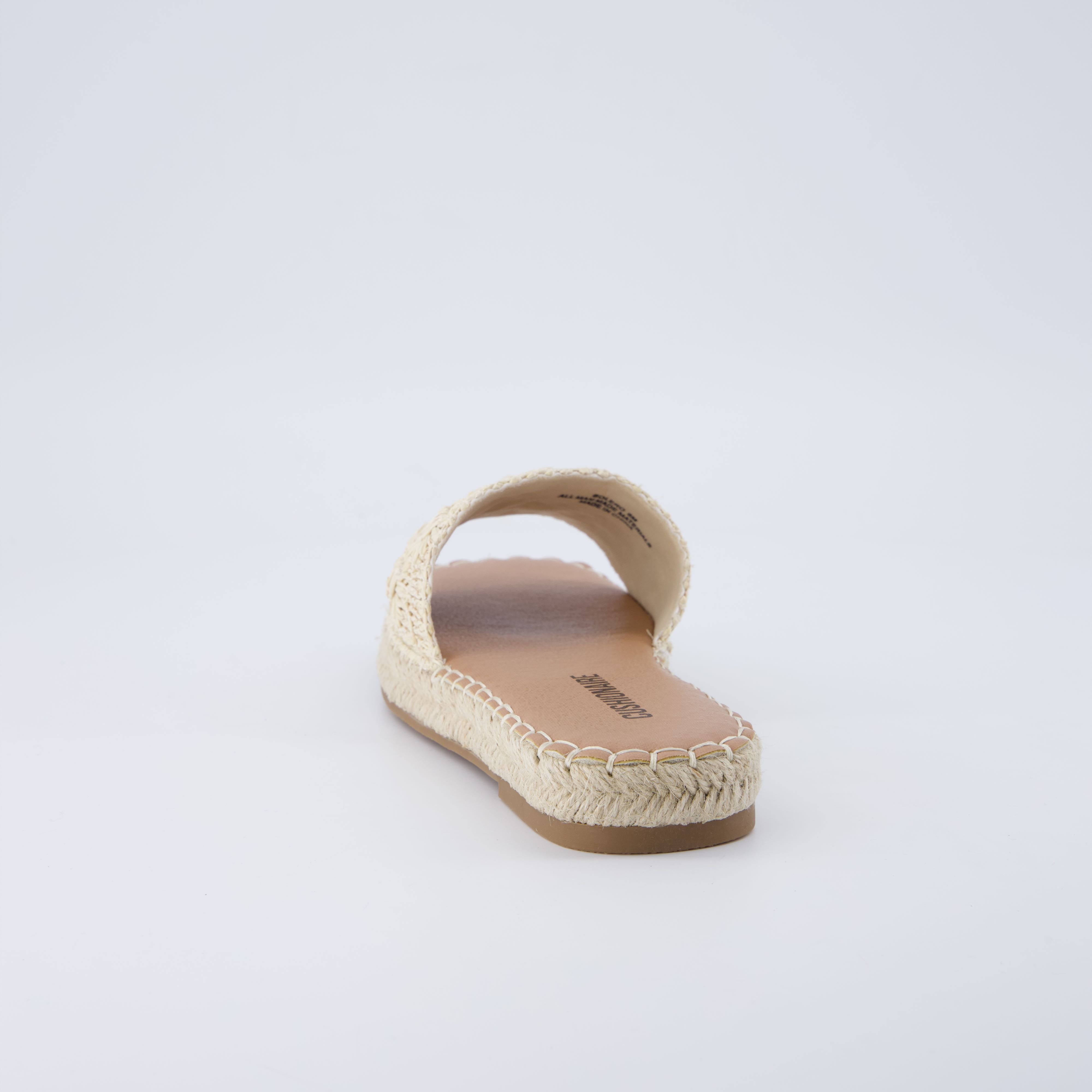 Bolero Woven Slide Sandals Natural
