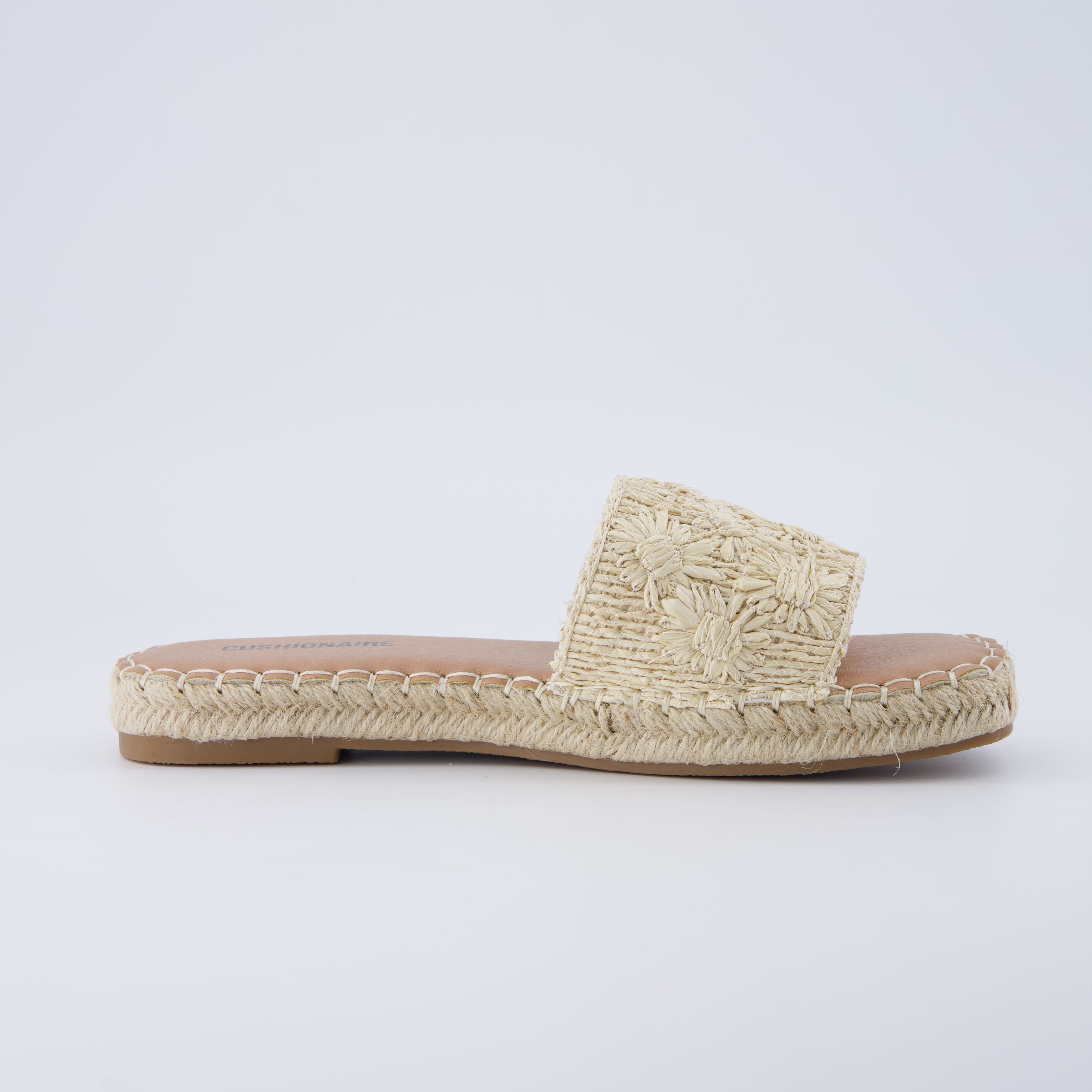 Bolero Woven Slide Sandals Natural