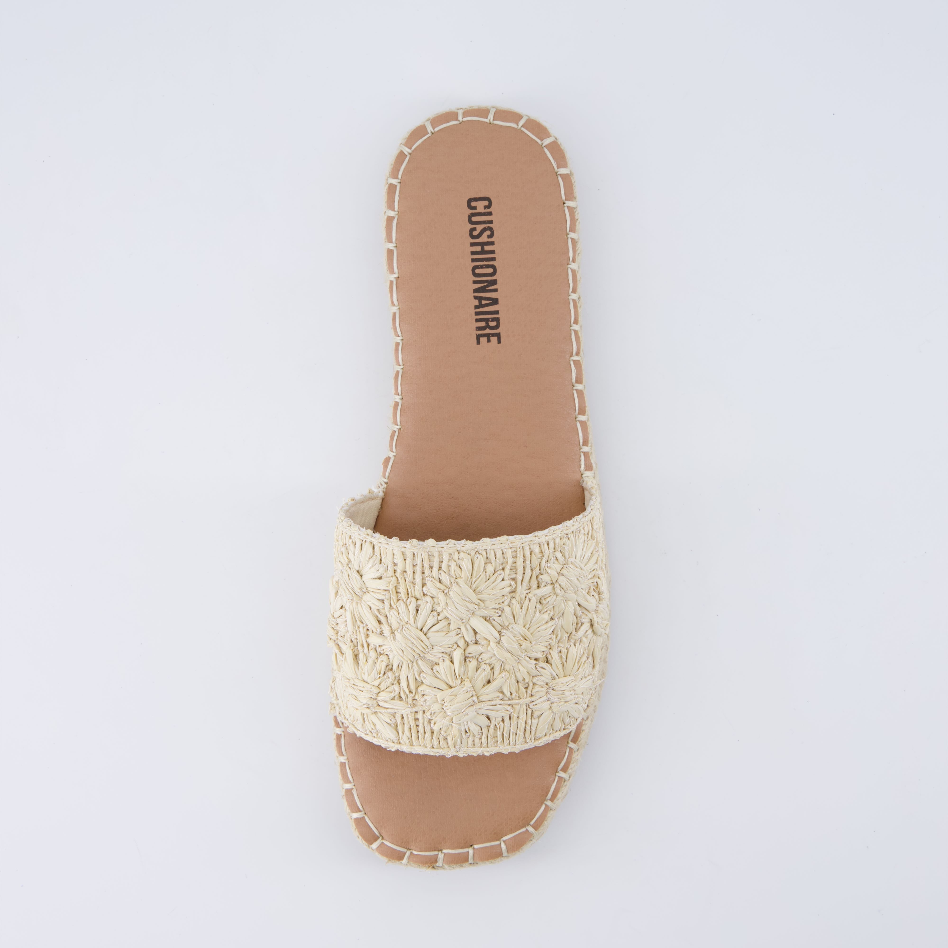 Bolero Woven Slide Sandals Natural