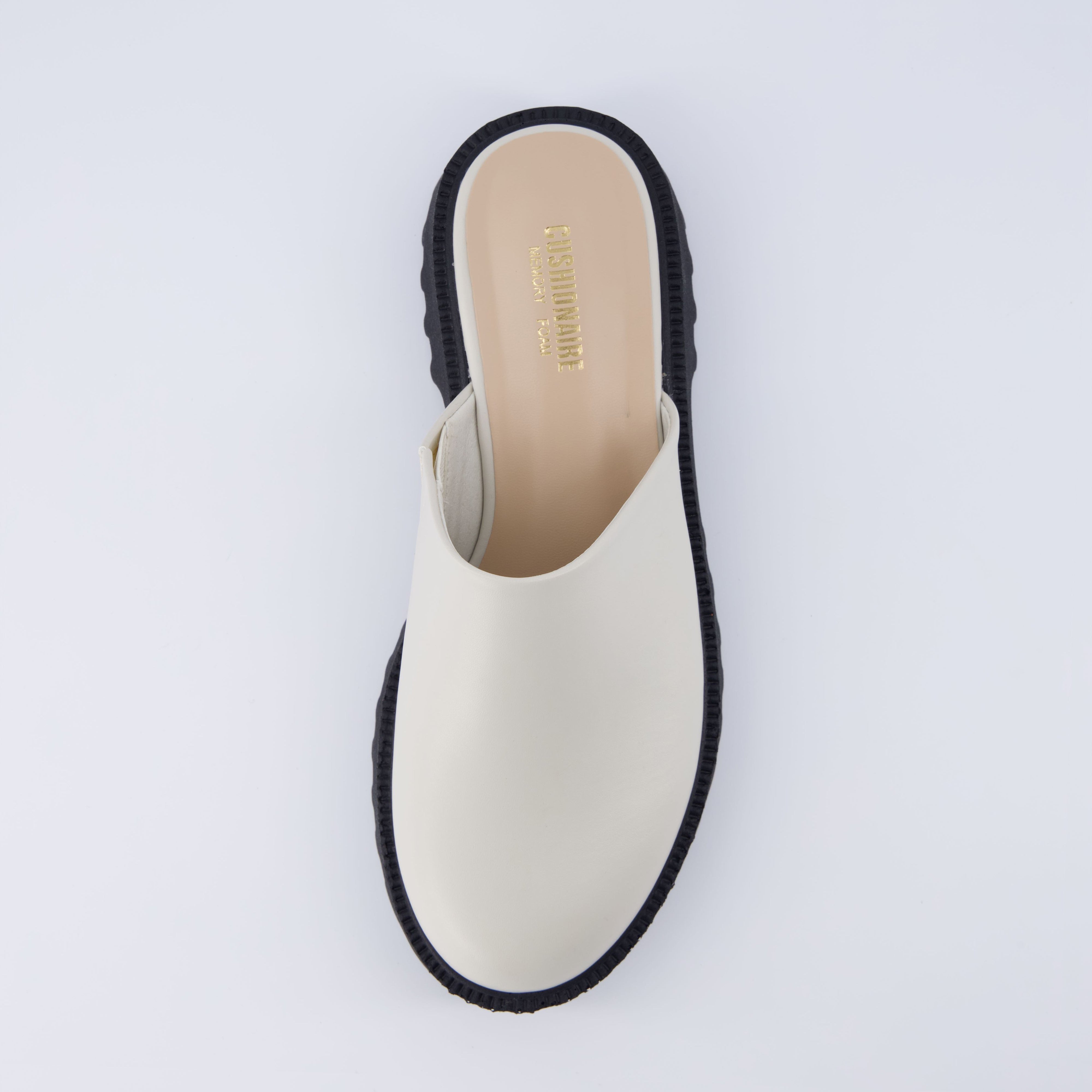 Bolt Slip On Lug Mule Cream