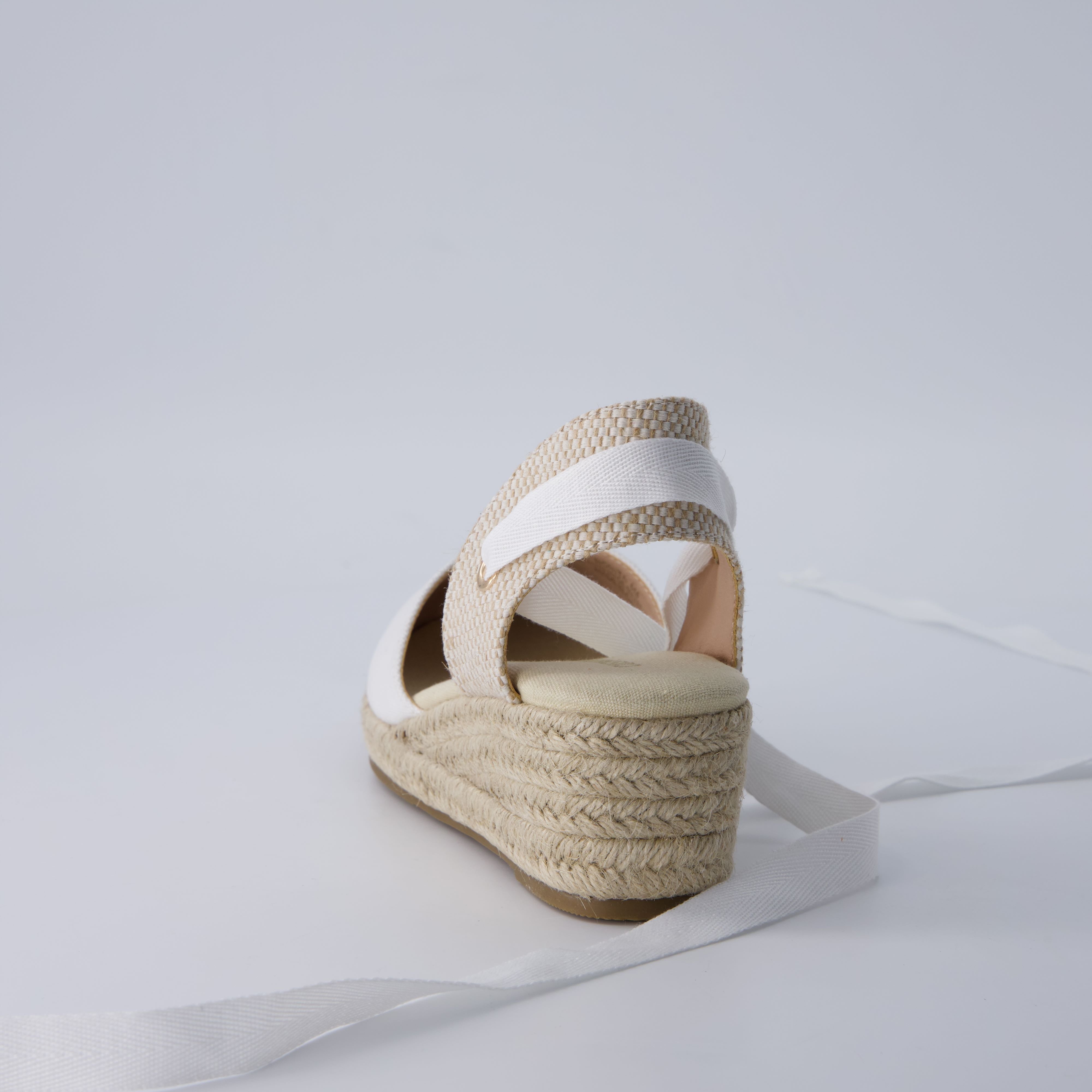 Bonita Platform Wedge Sandals Chocolate Linen
