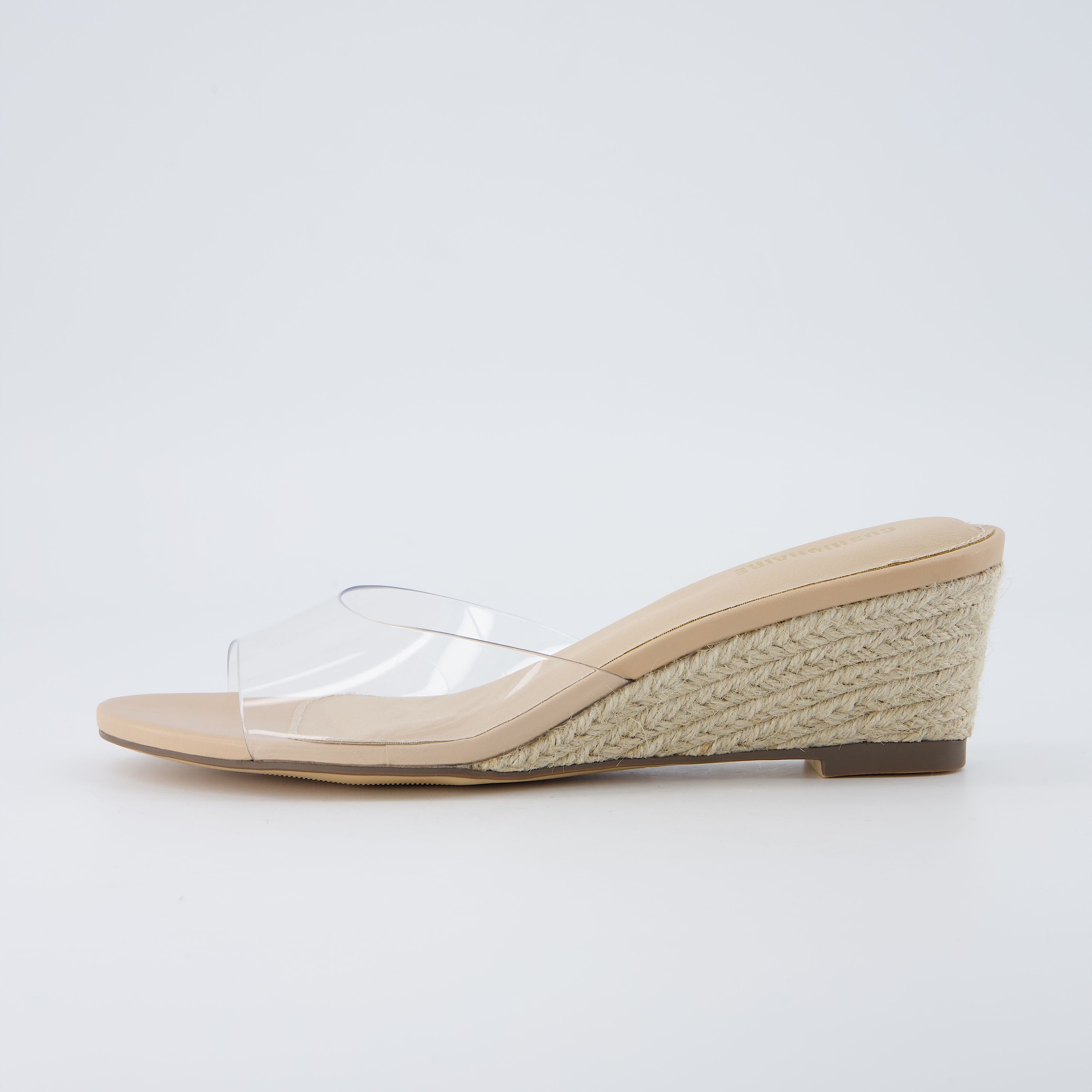 Brit Wedge Sandal Clear