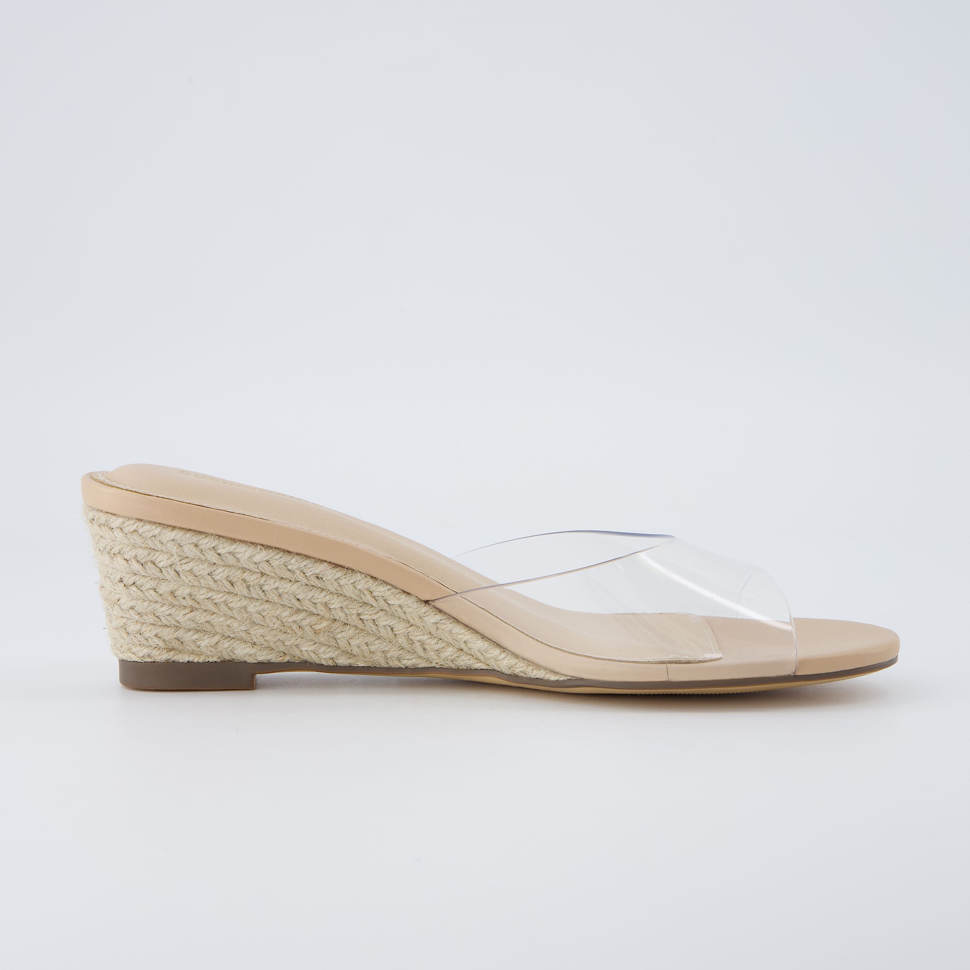Brit Wedge Sandal Clear