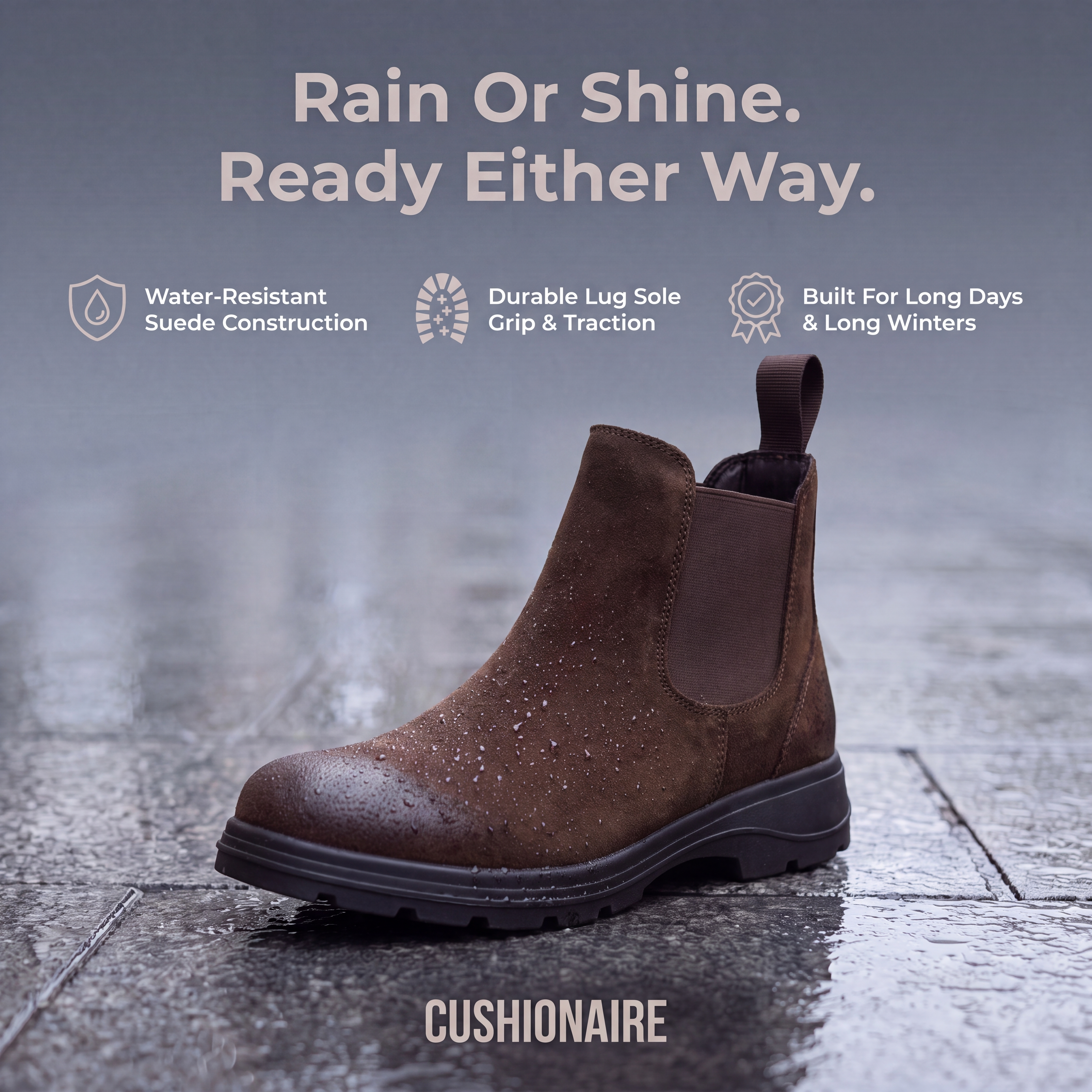 Britain-L Womens Chelsea Boots Brown