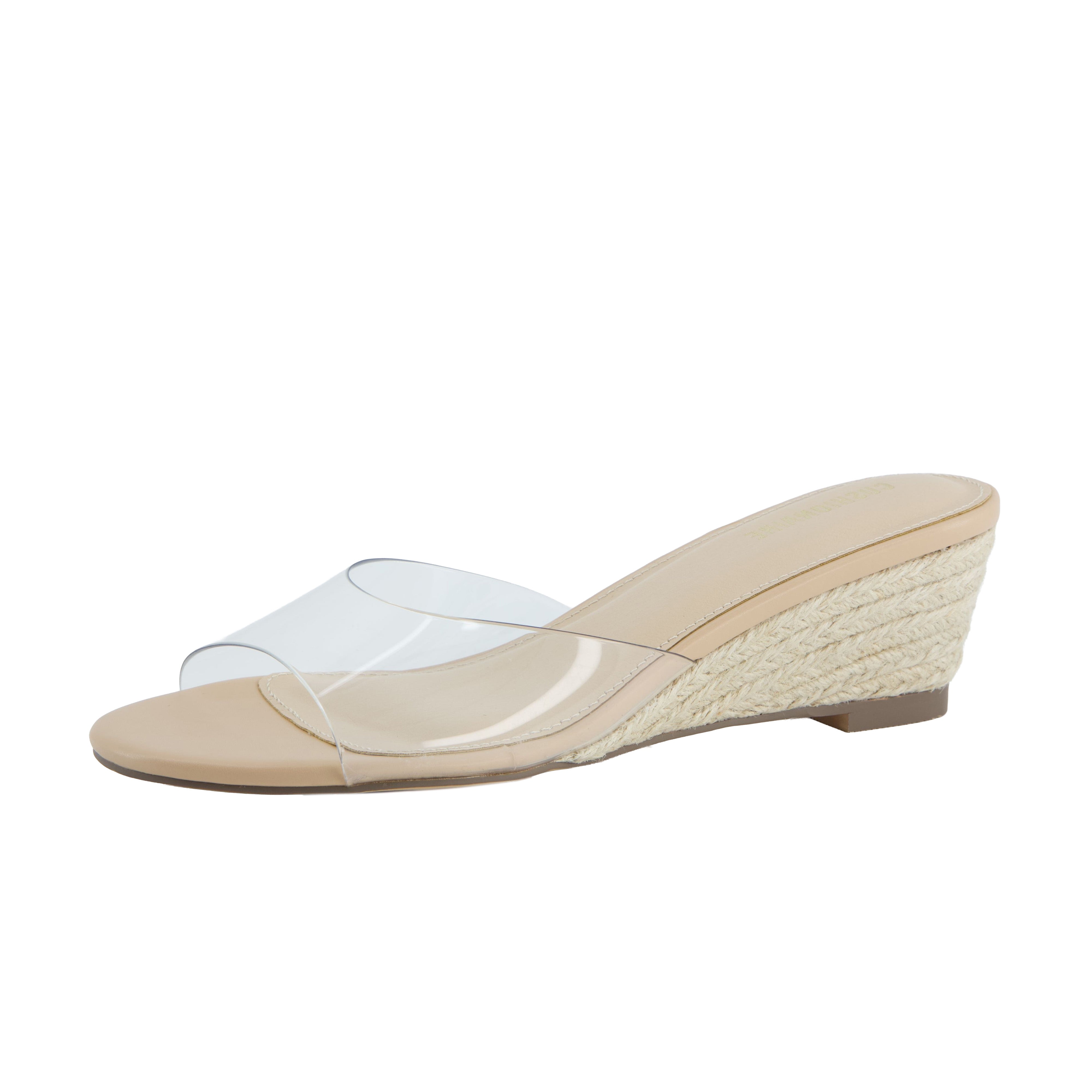 Brit Wedge Sandal Clear