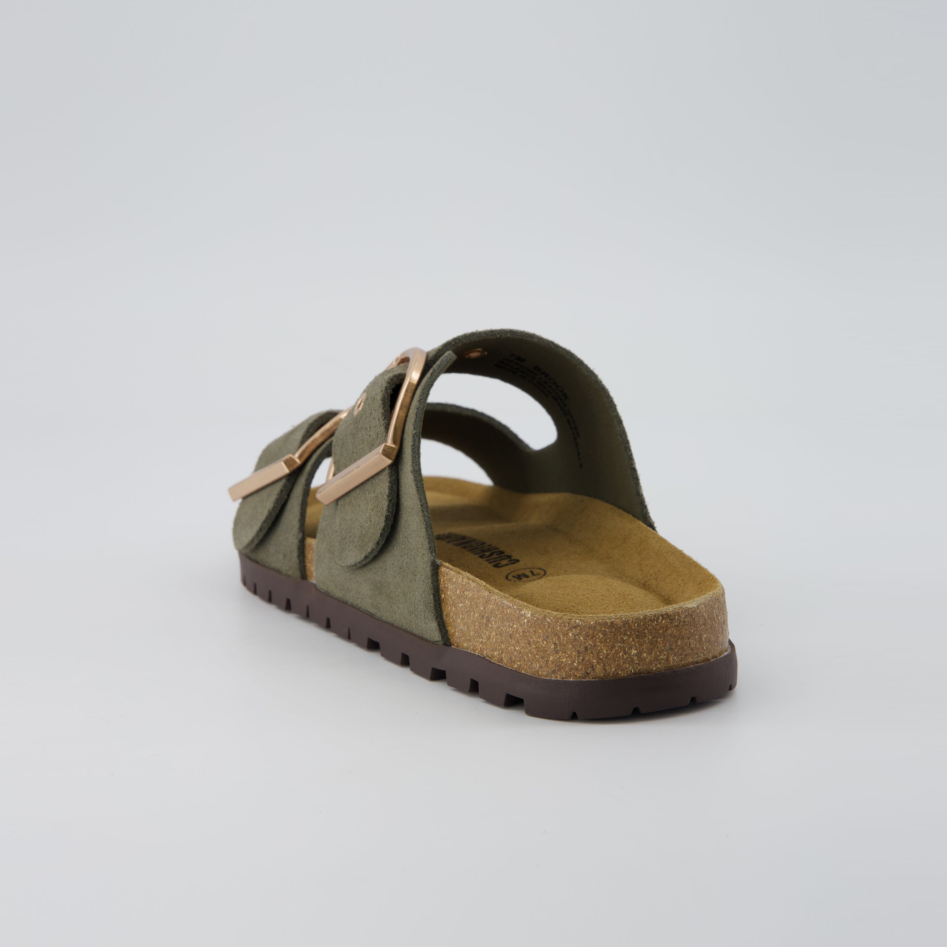 Brook Cork Footbed Sandal Khaki