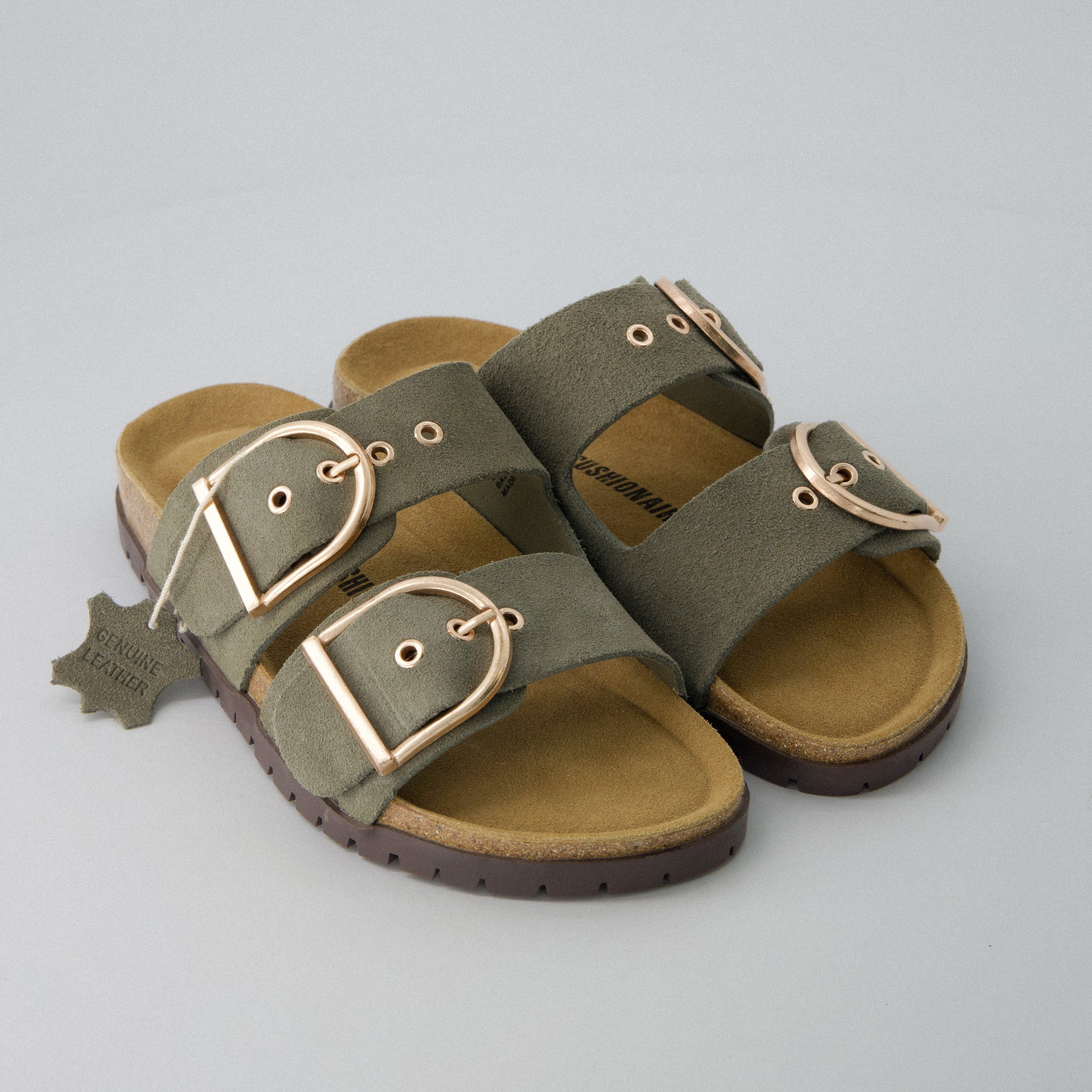 Brook Cork Footbed Sandal Khaki