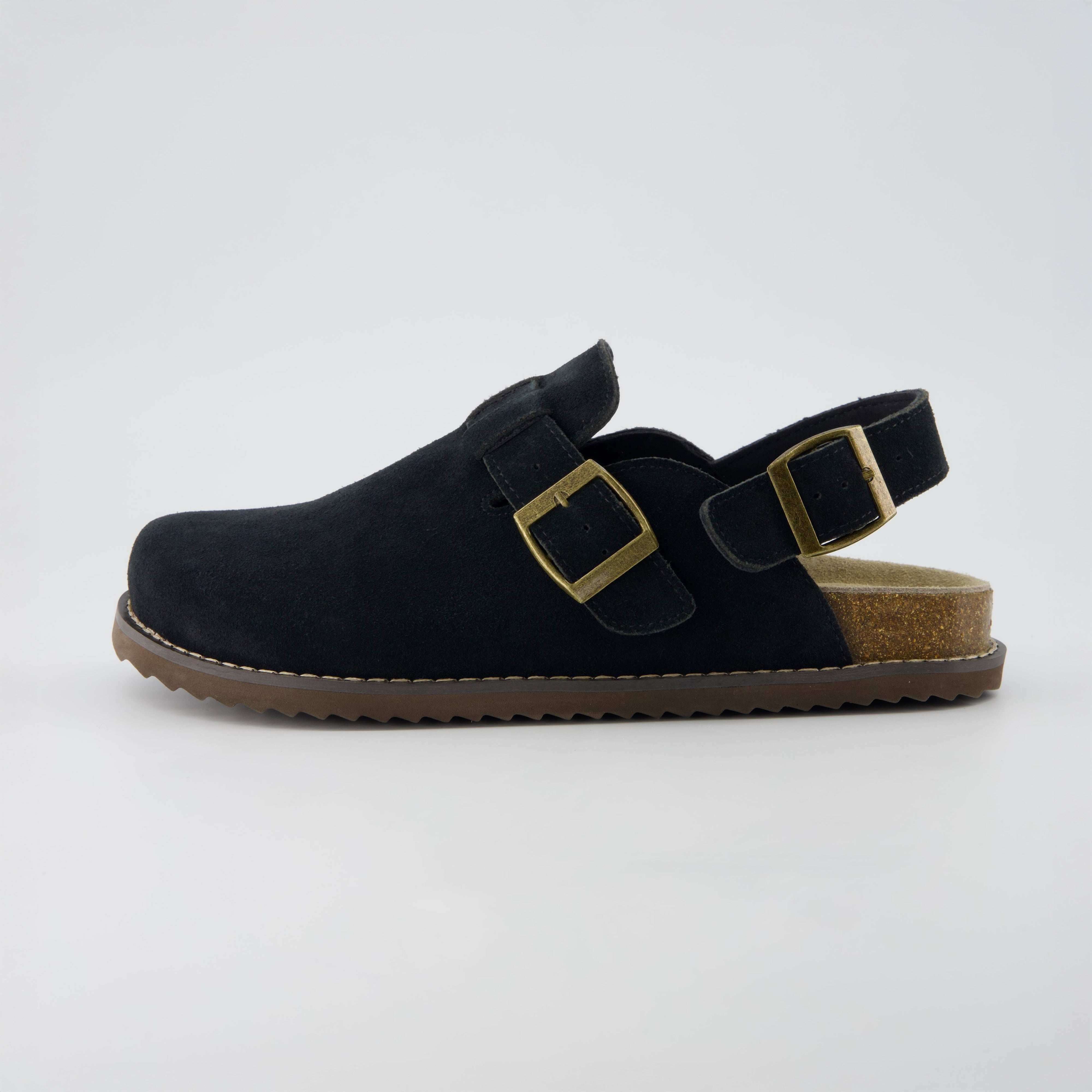 Brooklyn Suede Womens Slides Black