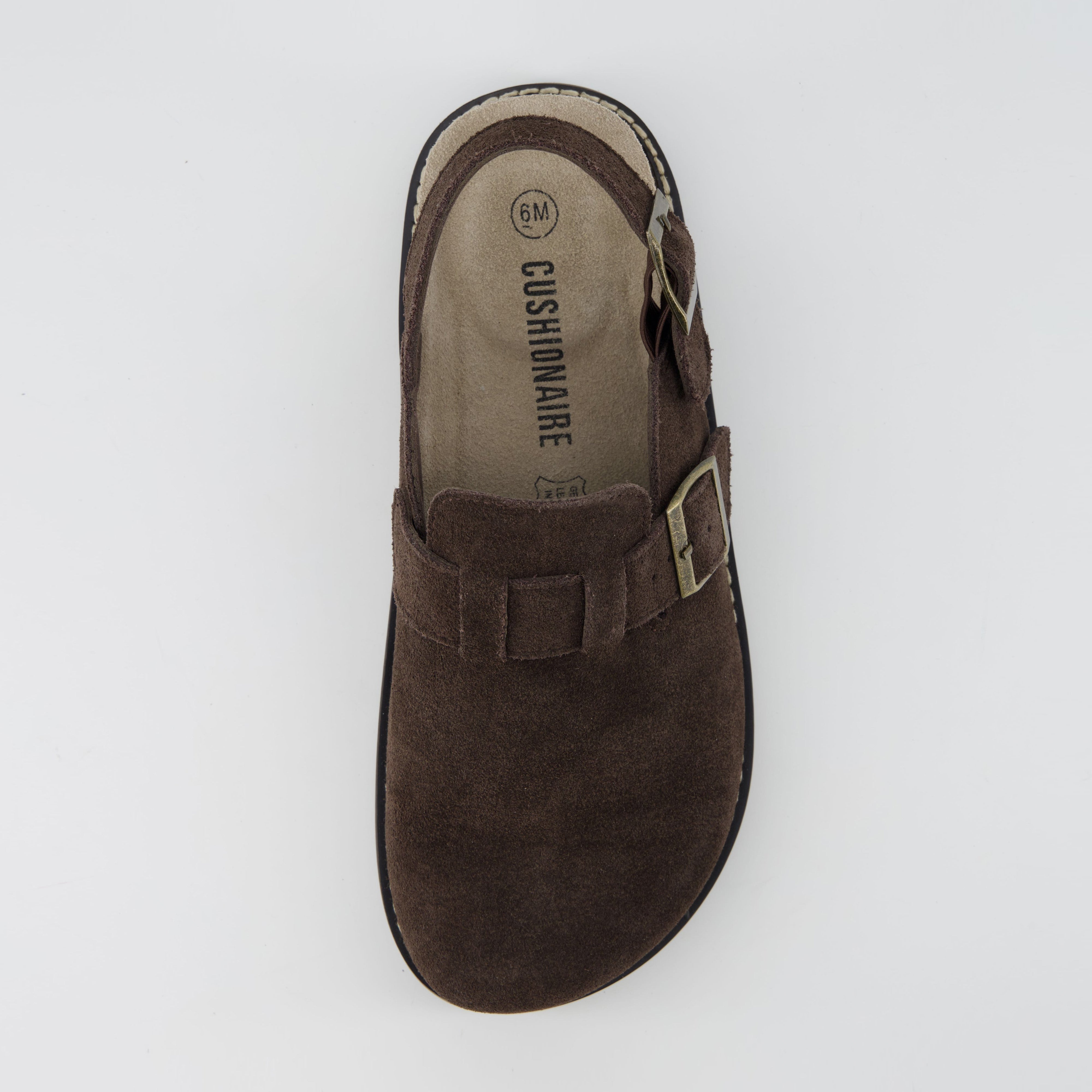 Brooklyn Suede Womens Slides Chocolate