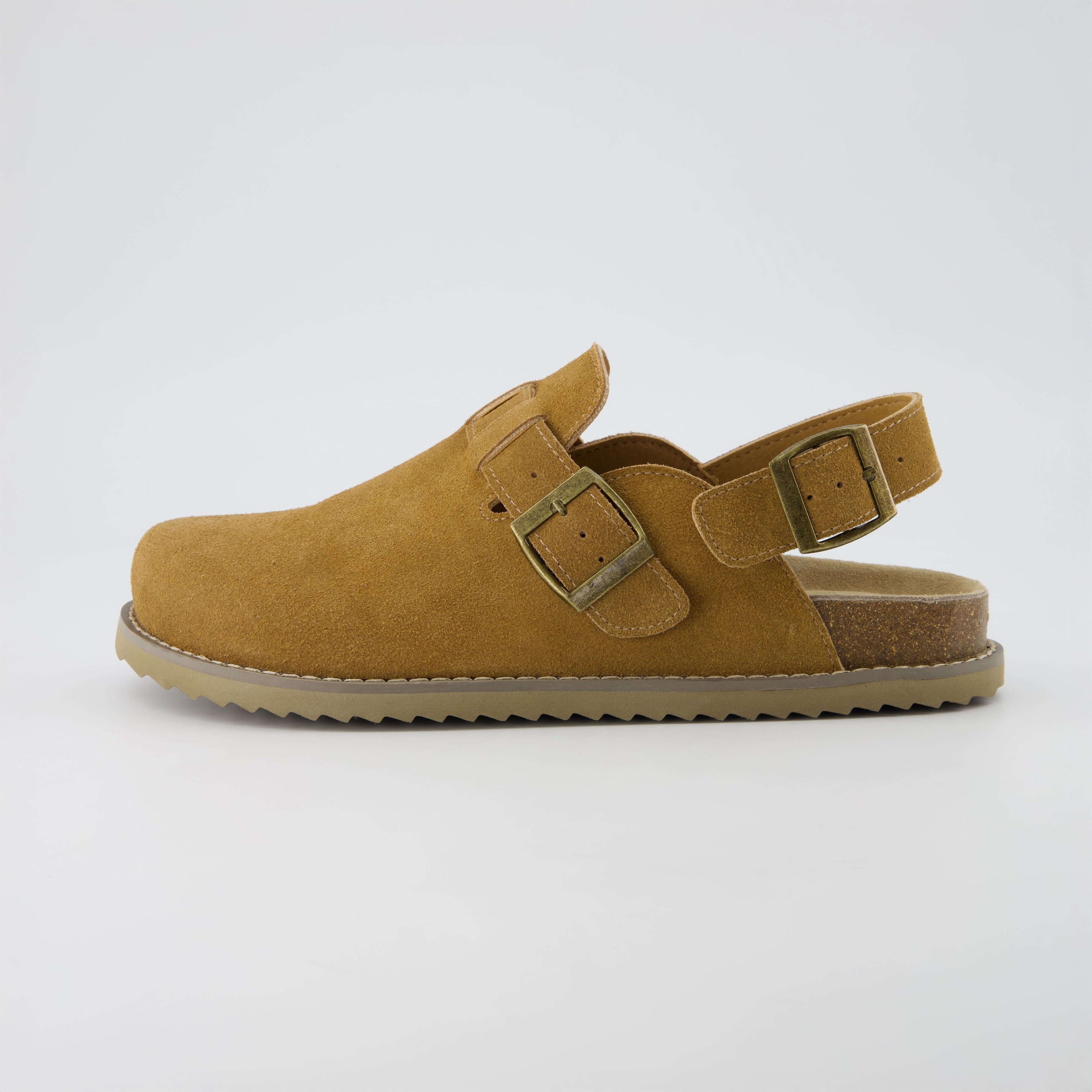 Brooklyn Suede Womens Slides Chestnut