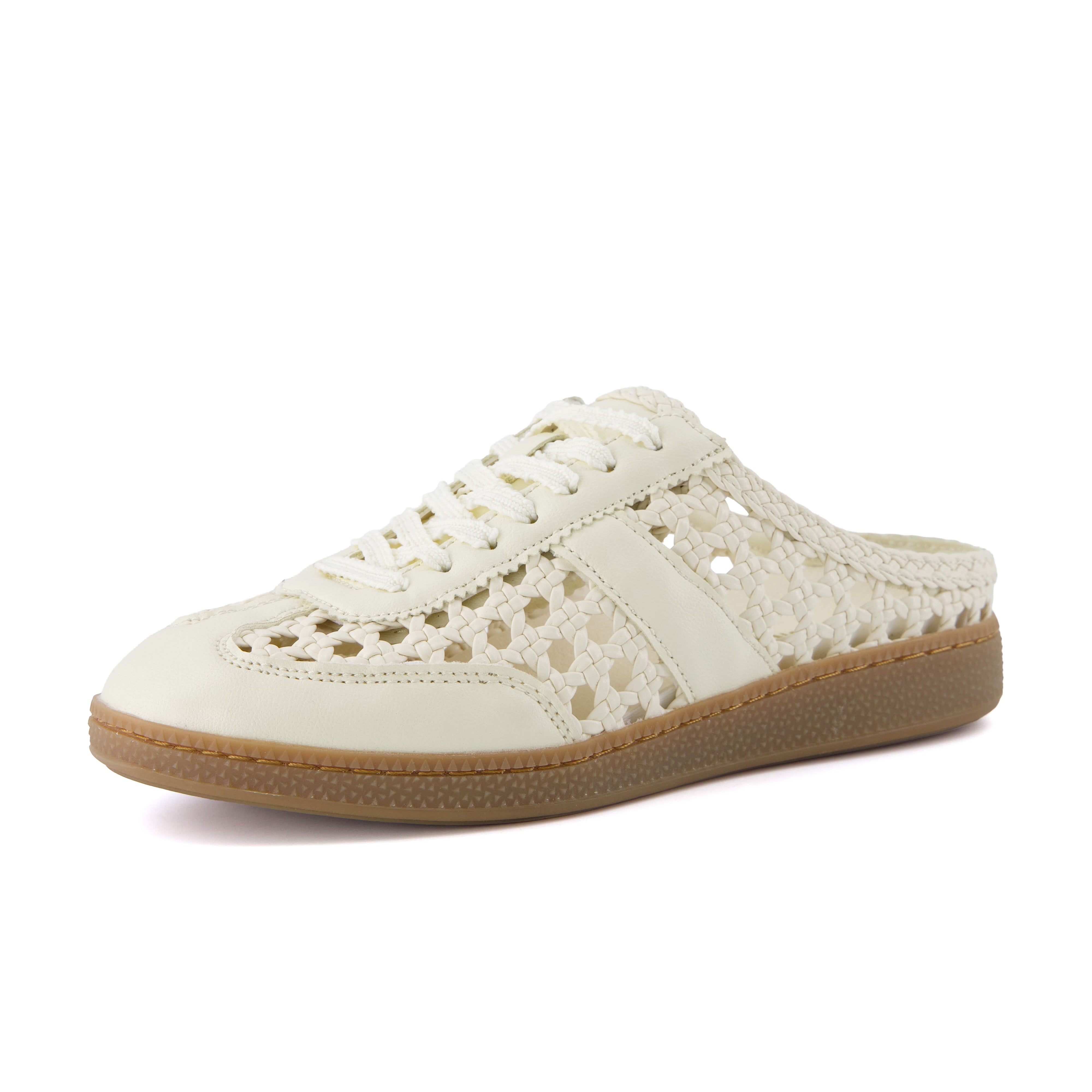 Buffy Woven Sneaker Mules Ivory