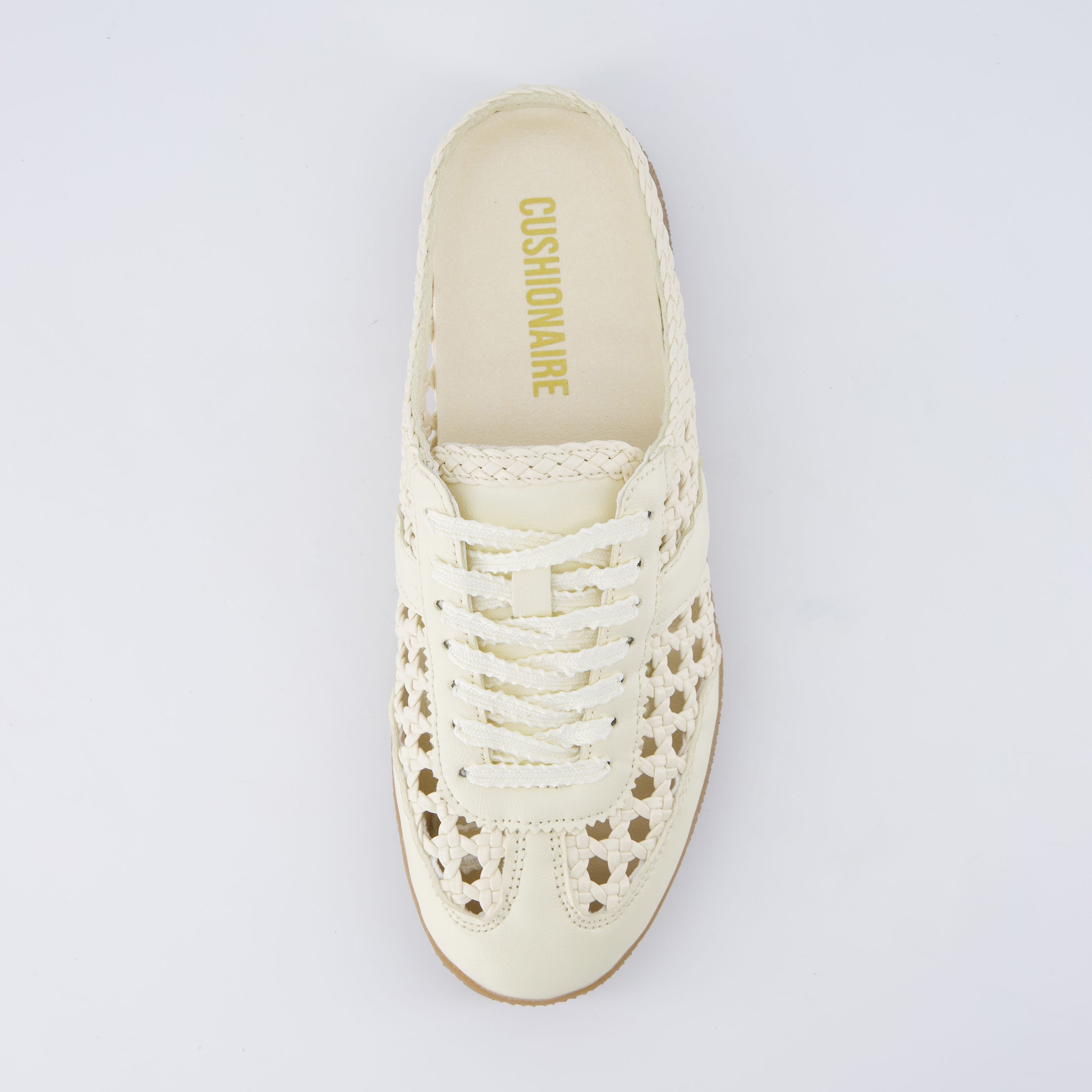 Buffy Woven Sneaker Mules Ivory