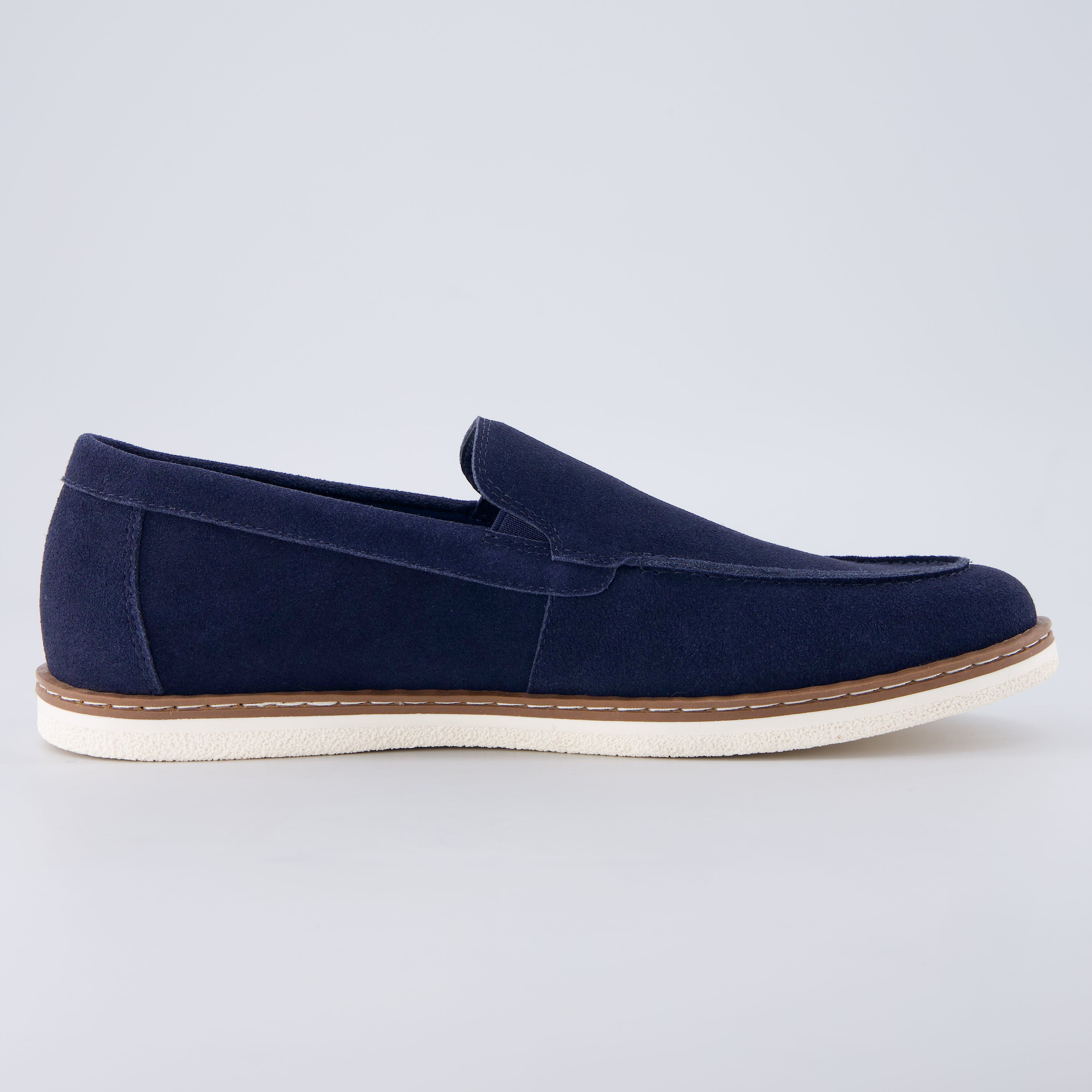 Caden Men’s Suede Loafer Blue Medium
