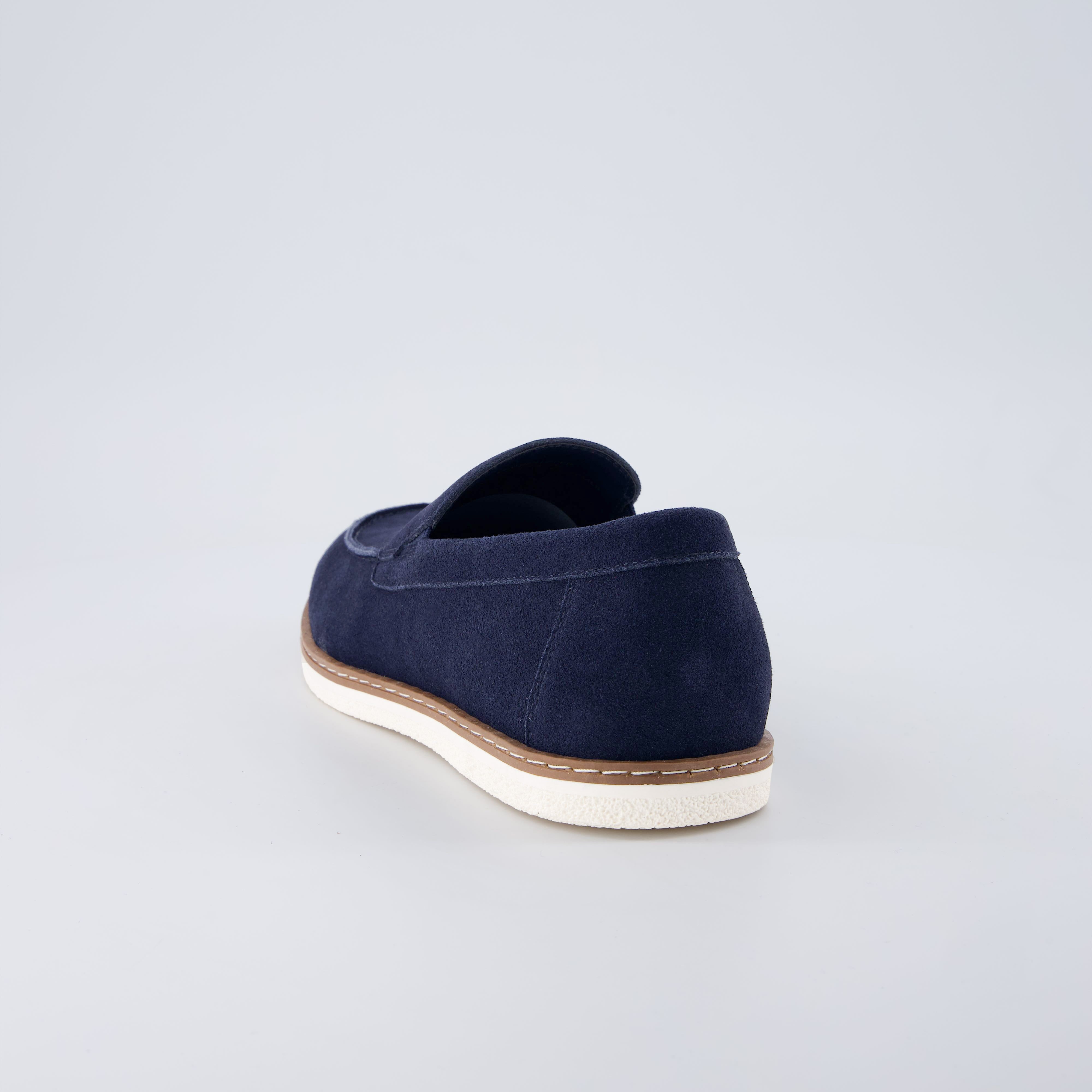 Caden Men’s Suede Loafer Blue Medium