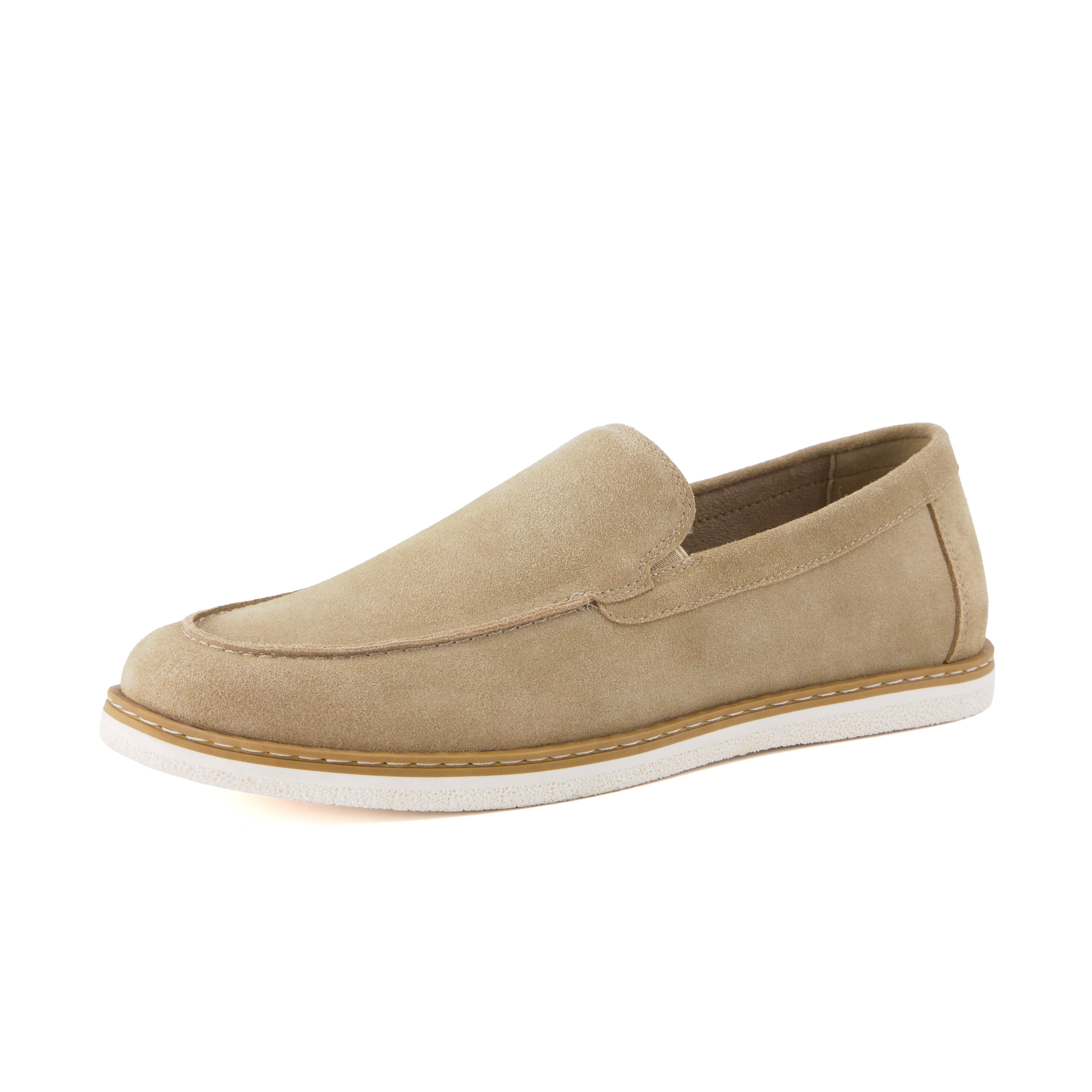 Caden Genuine Suede Penny Loafers TAN Medium