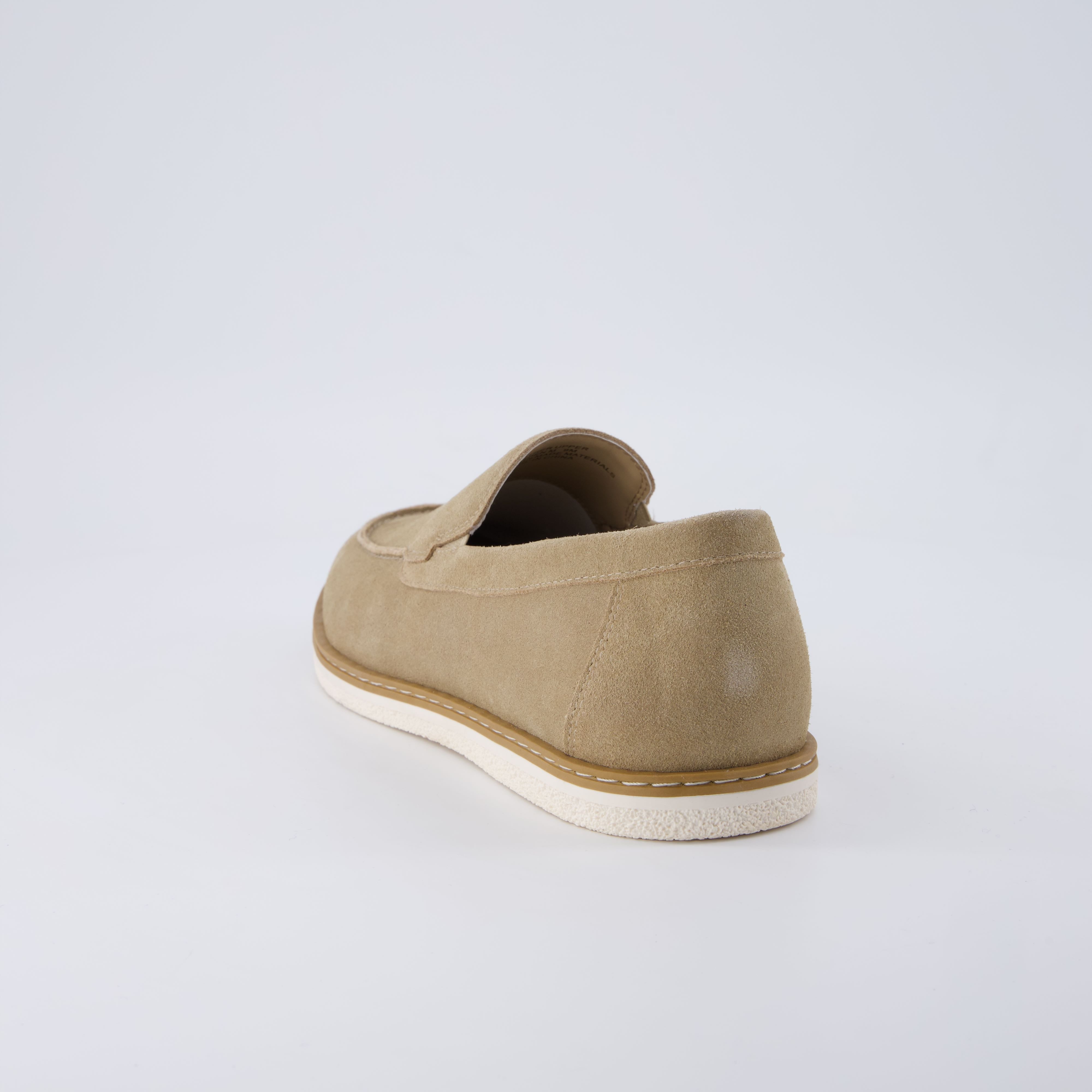 Caden Genuine Suede Penny Loafers TAN Medium