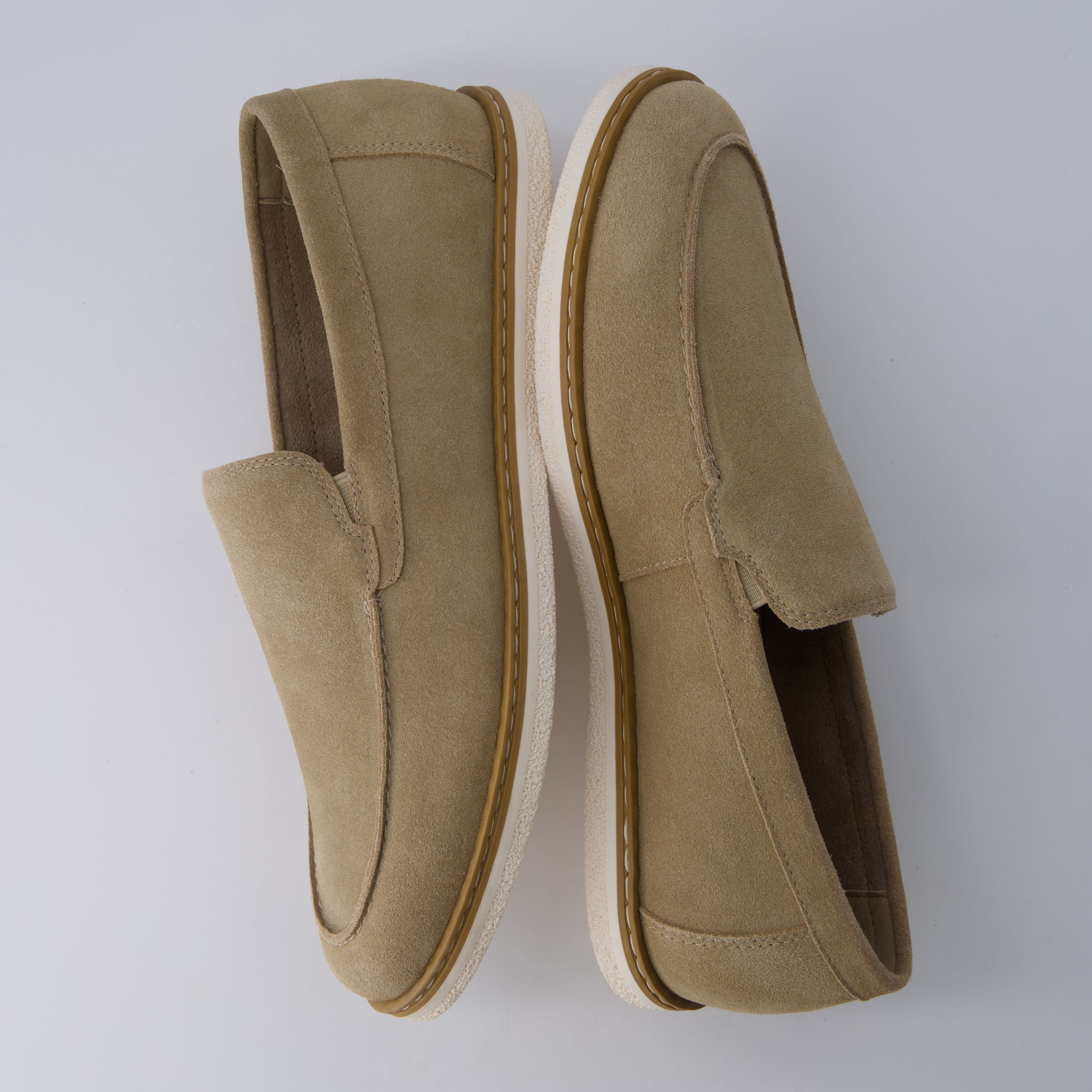 Caden Genuine Suede Penny Loafers TAN Medium