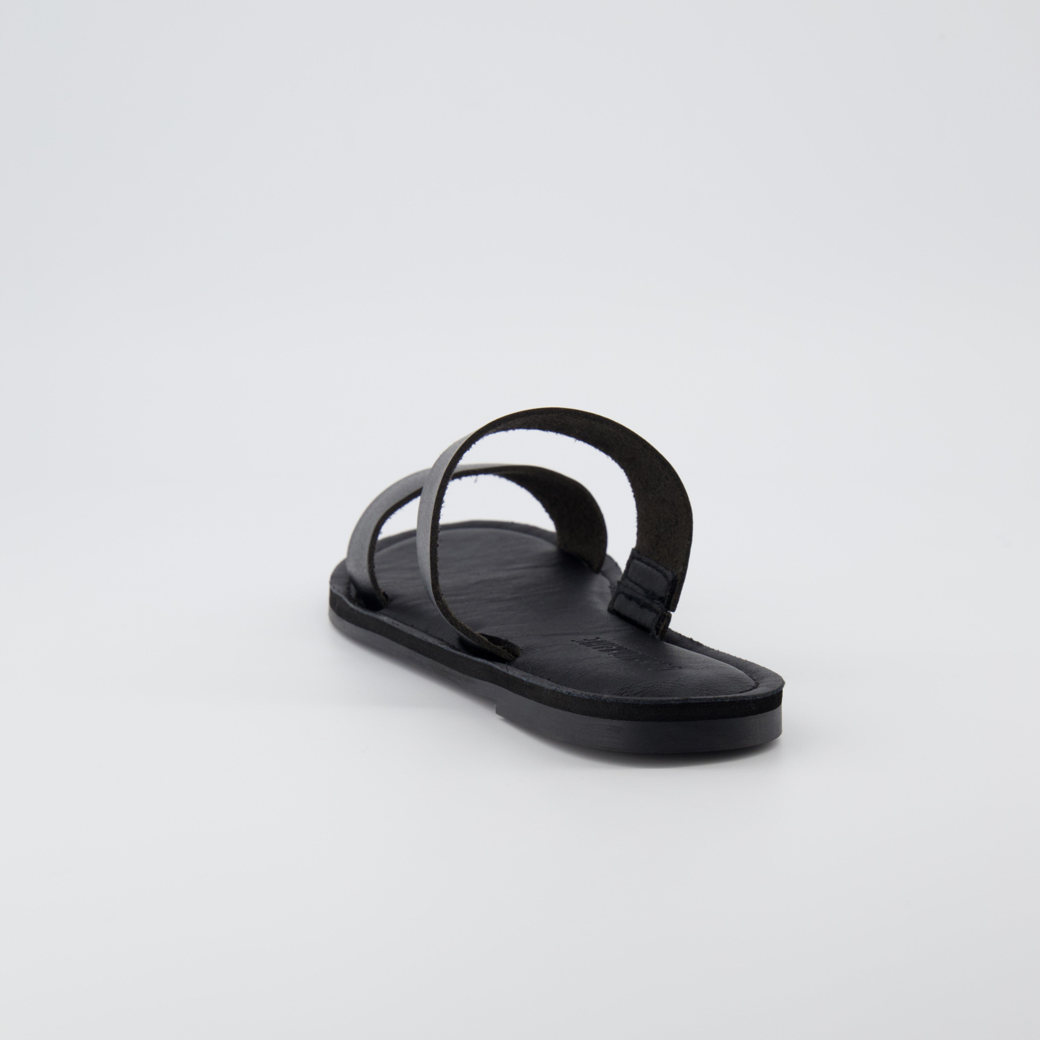 Calico Two Band Slide Sandal Black