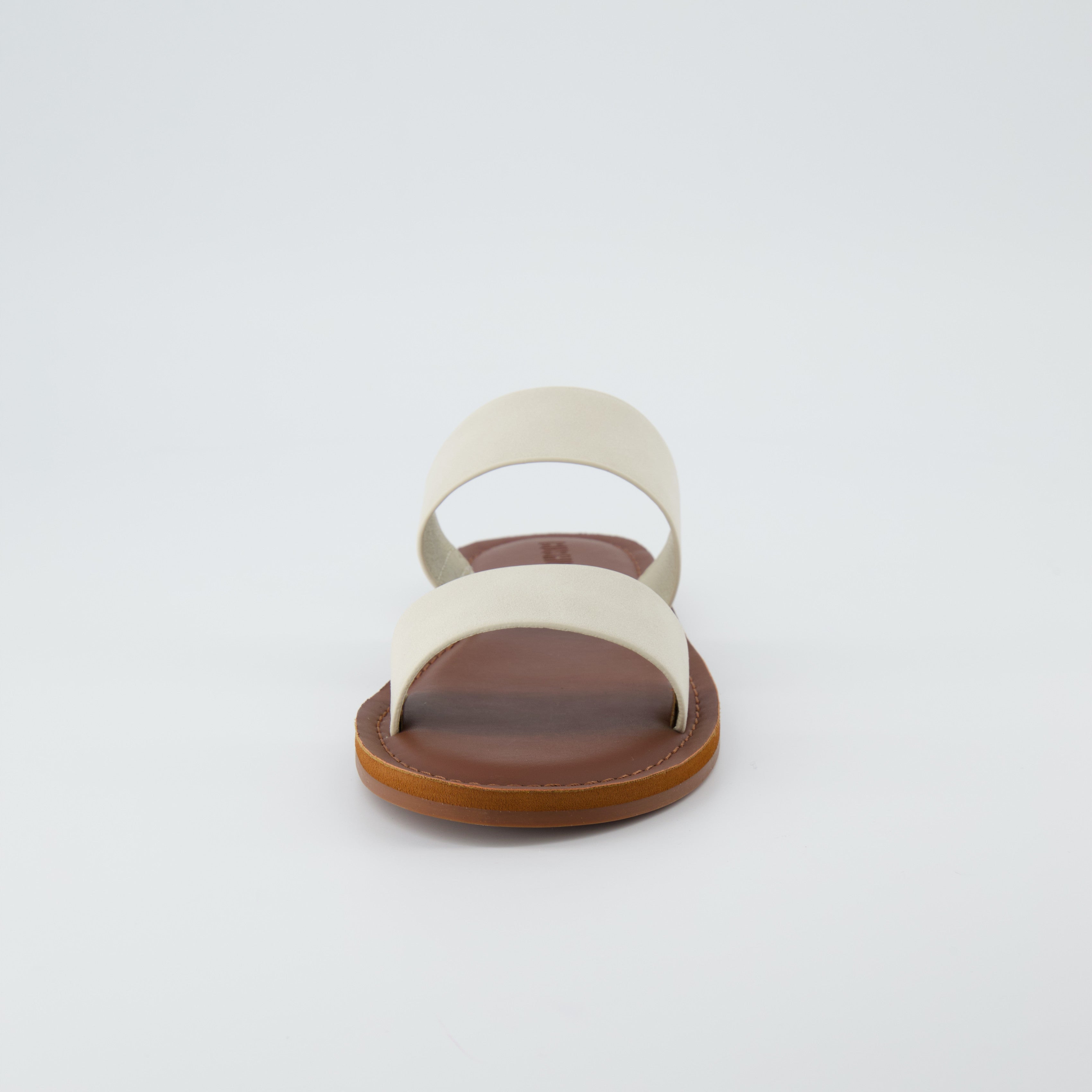 Calico Two Band Slide Sandal Bone