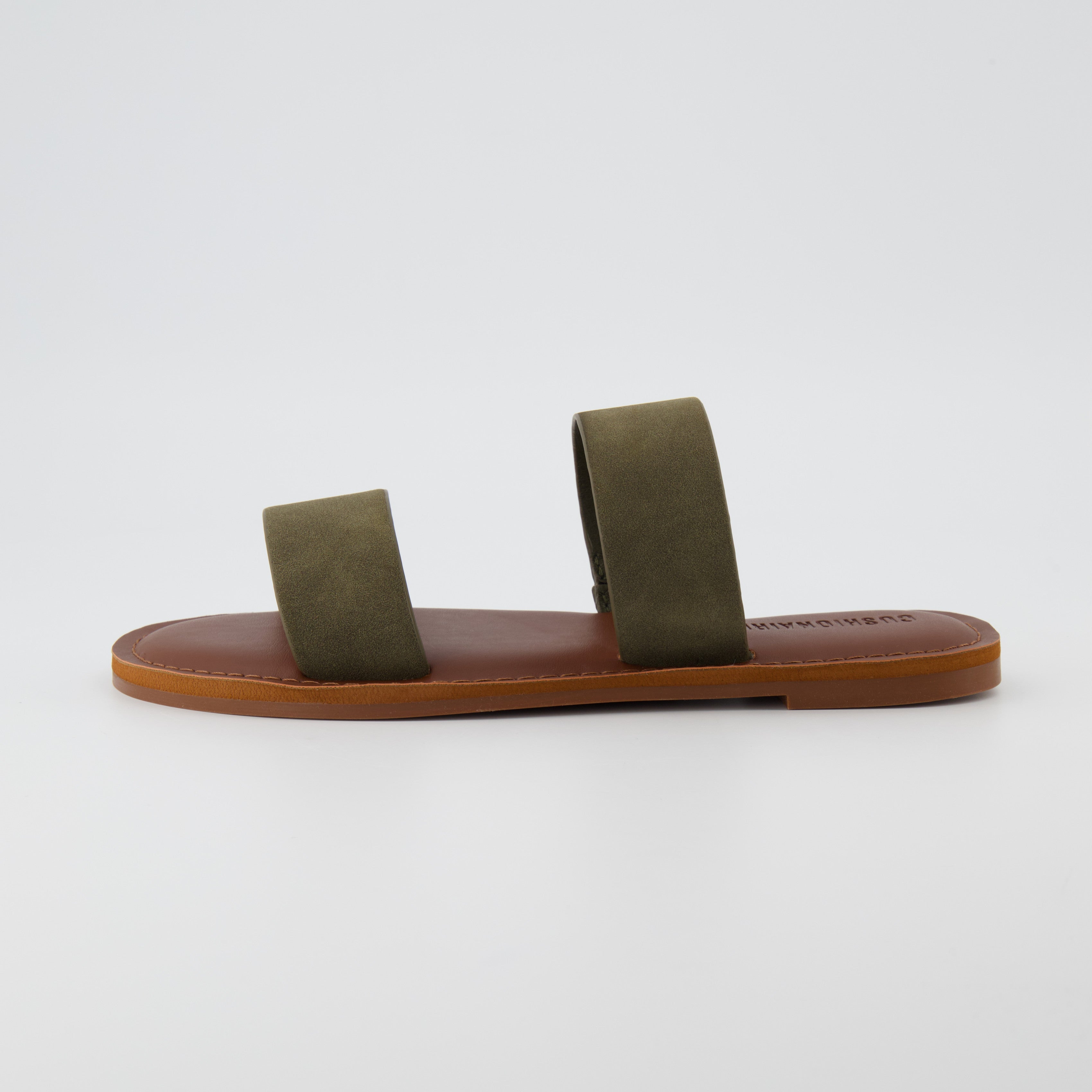 Calico Two Band Slide Sandal Olive