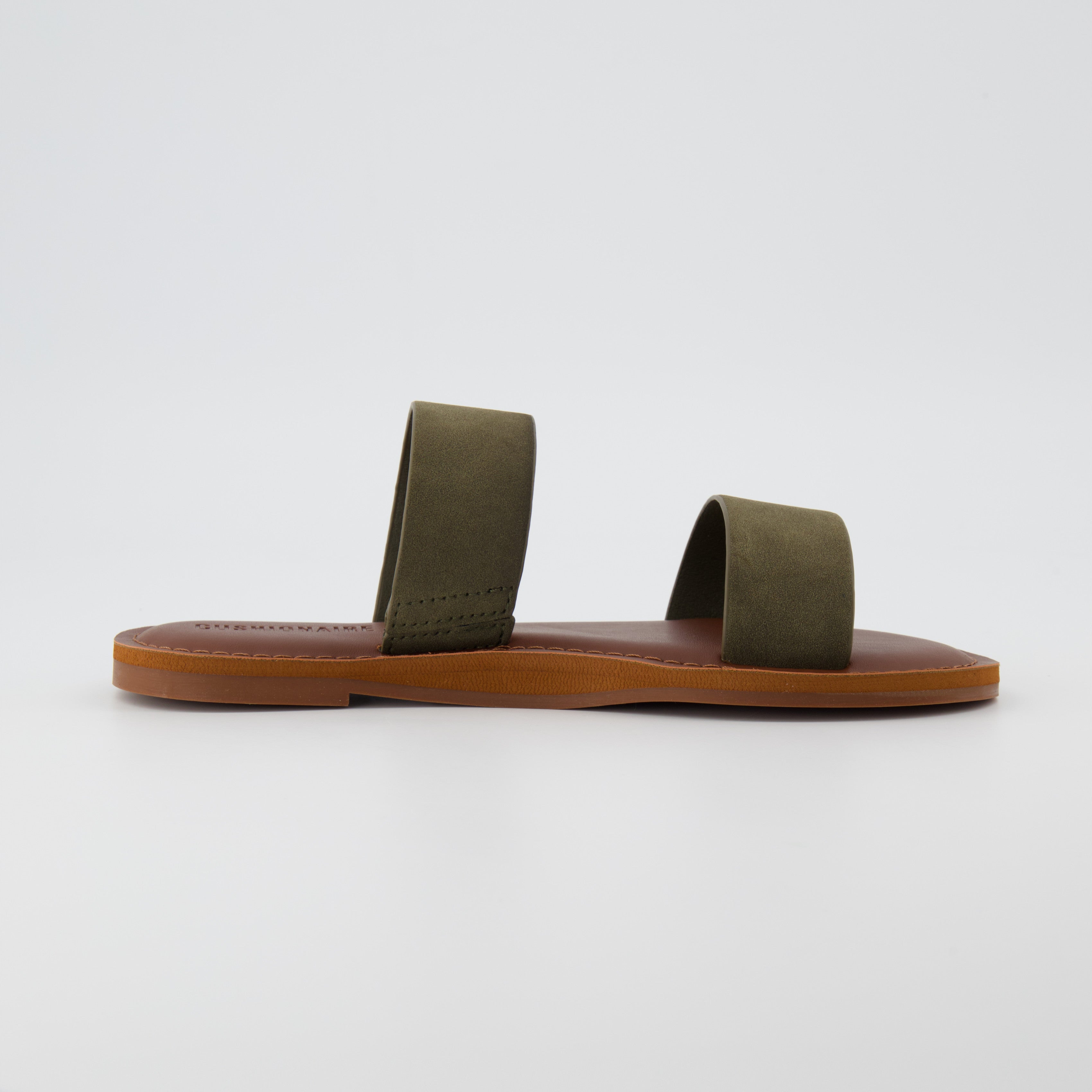 Calico Two Band Slide Sandal Olive