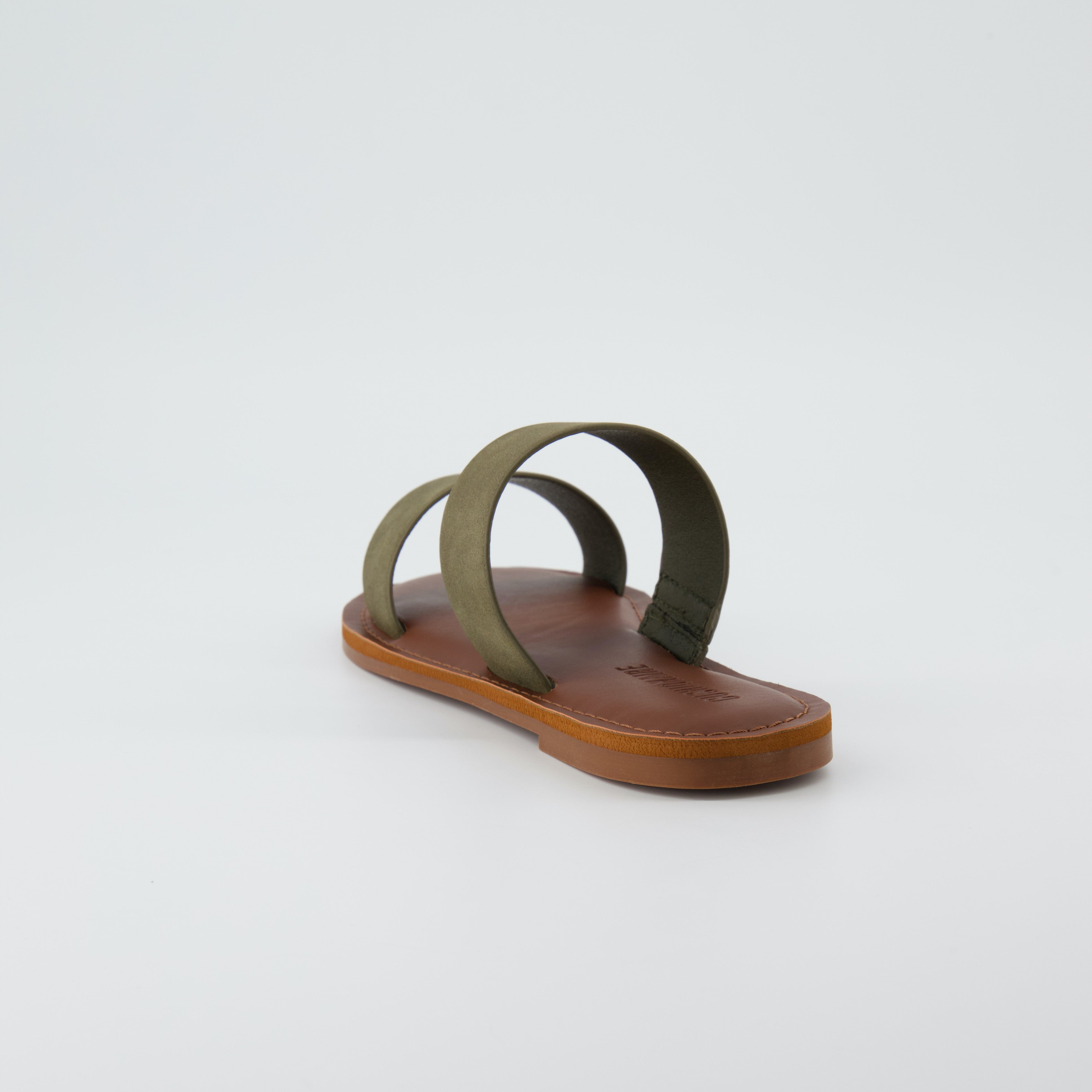 Calico Two Band Slide Sandal Olive