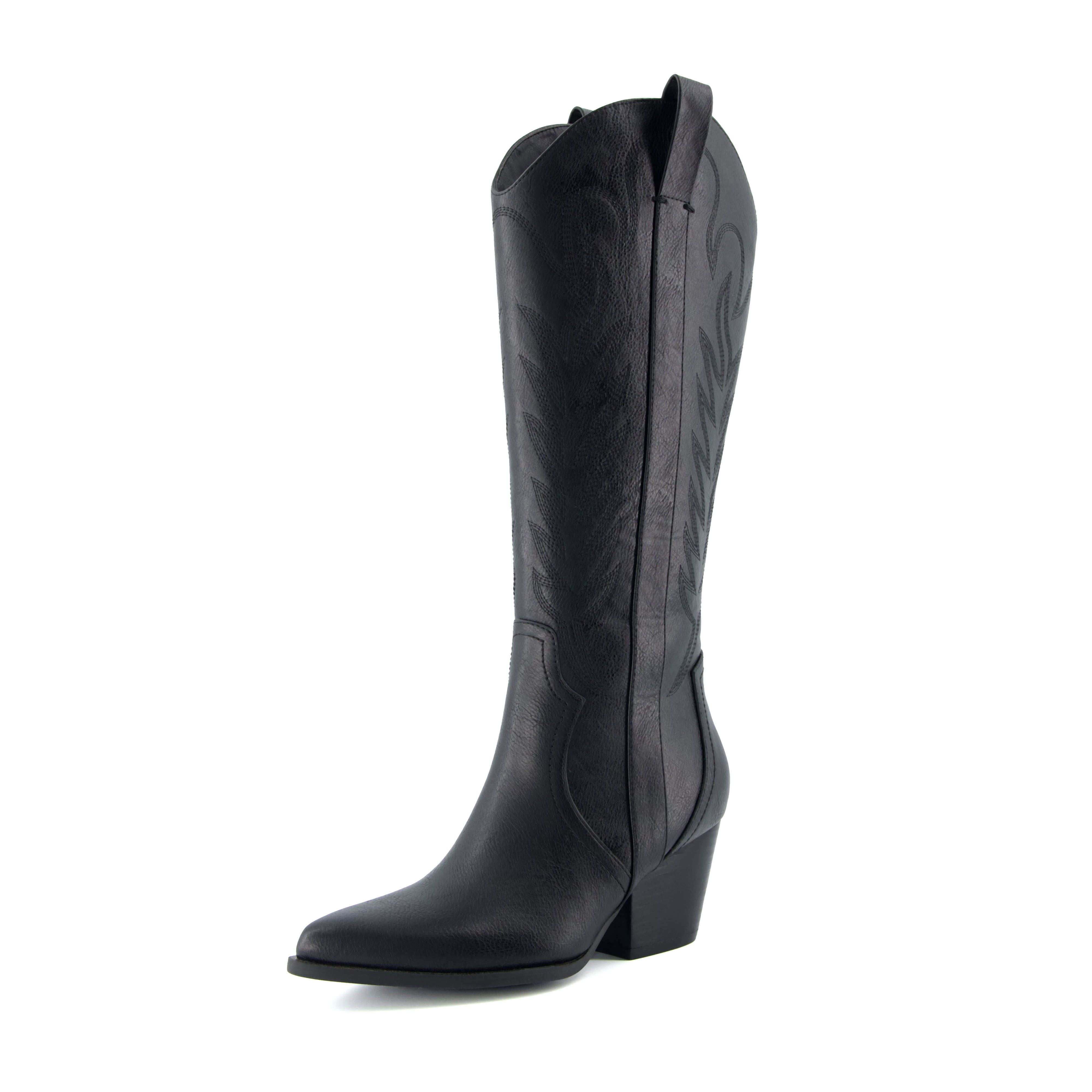 Caress Tall Western Boot Black