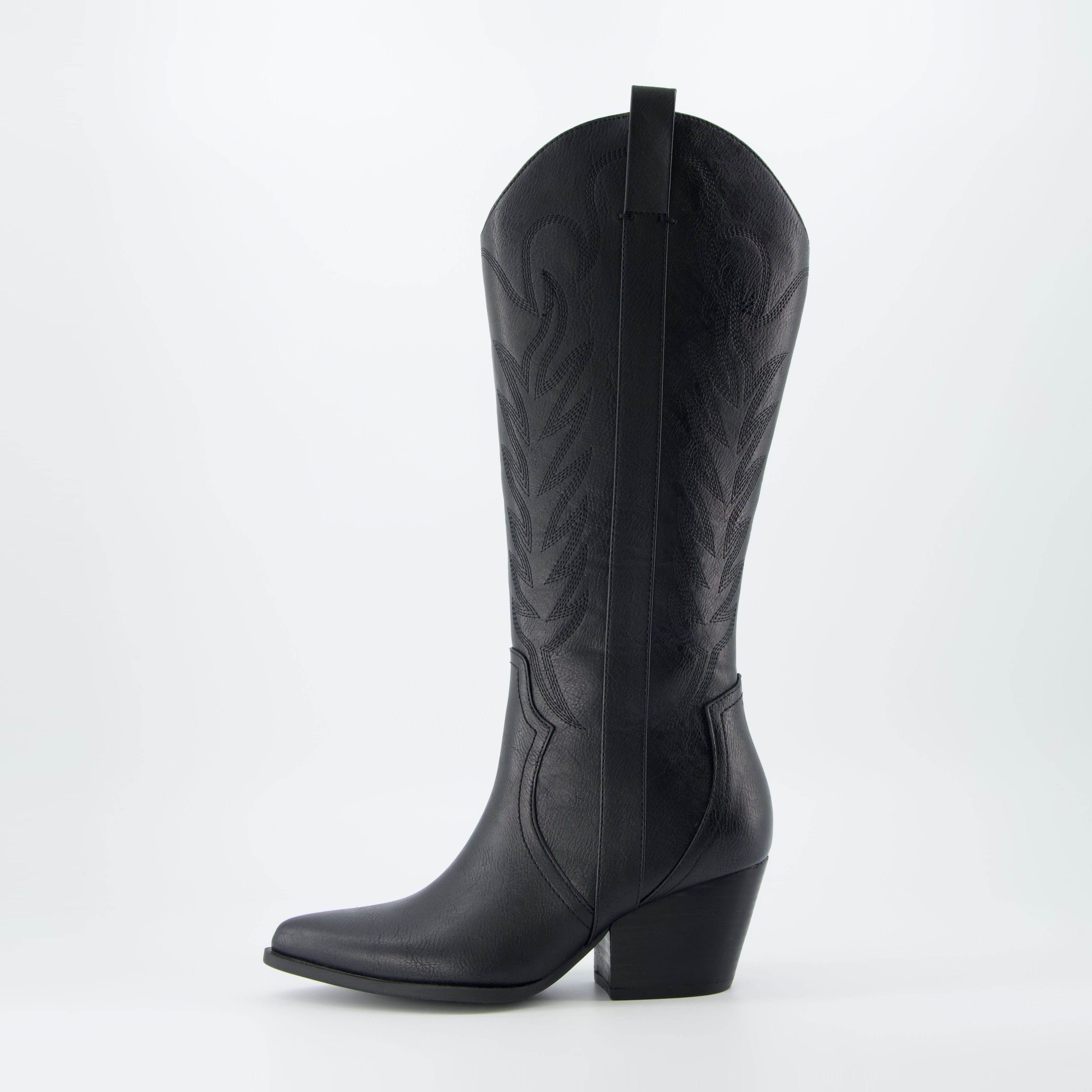 Caress Tall Western Boot Black