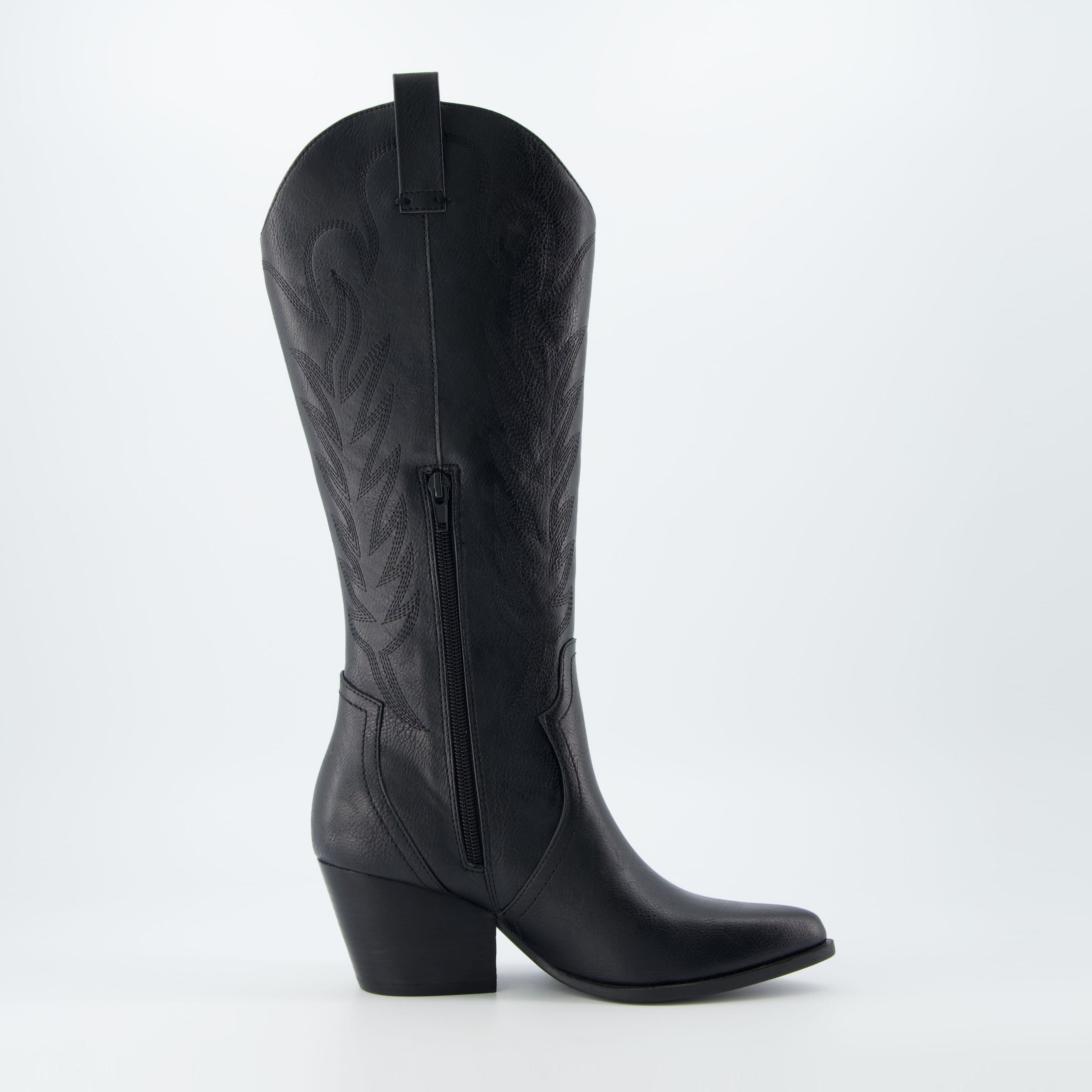 Caress Tall Western Boot Black