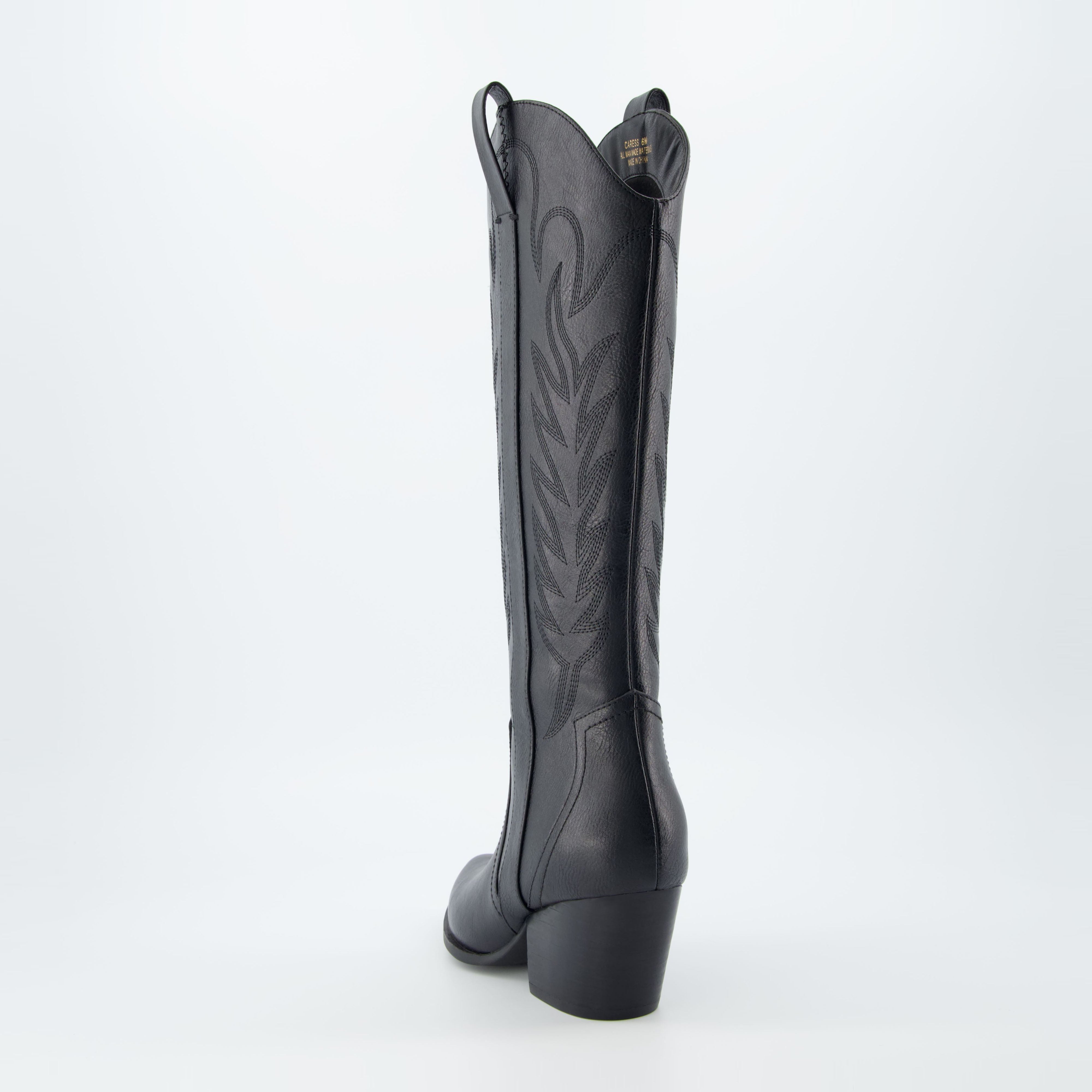 Caress Tall Western Boot Black