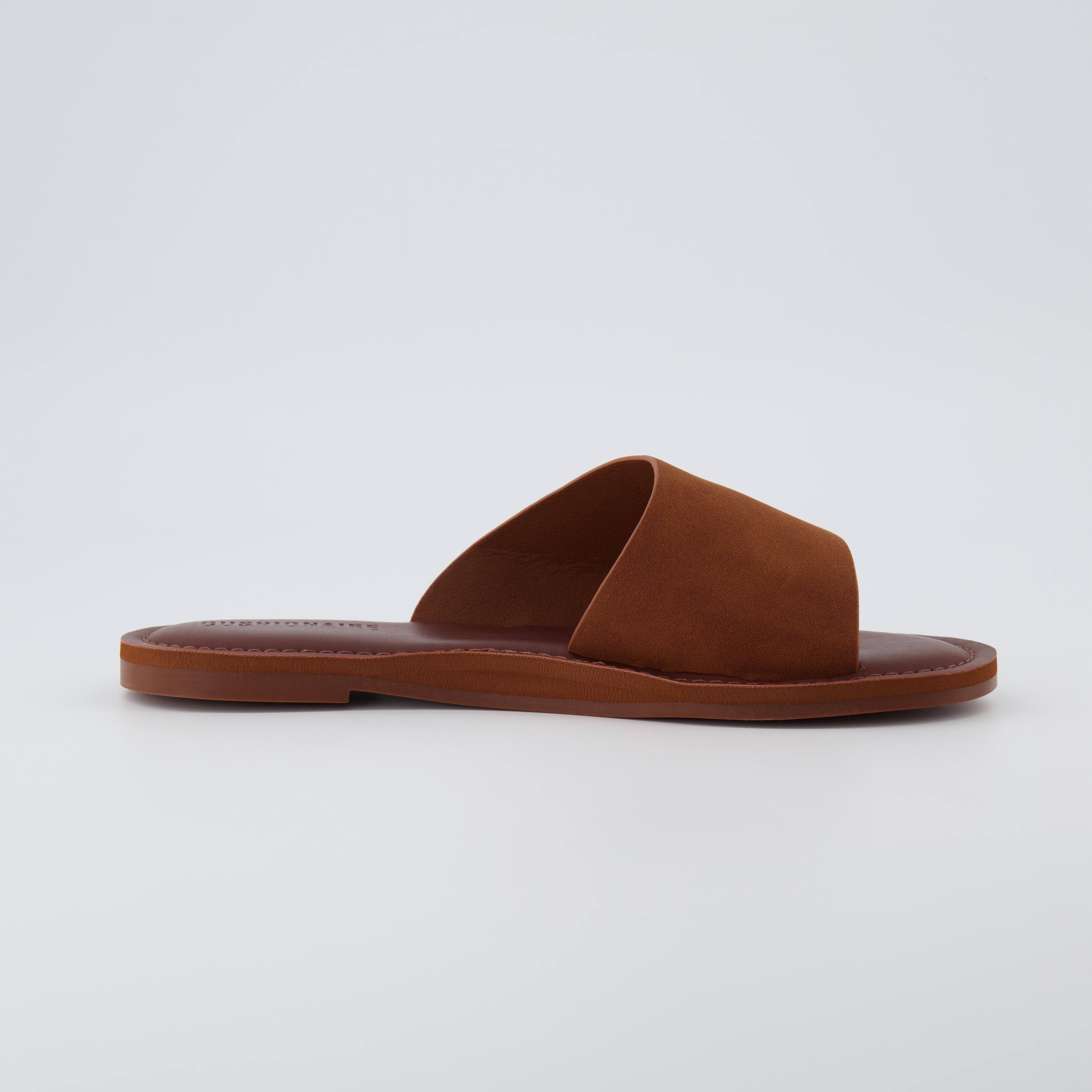 Carly One Band Slide Sandal Spice Vegan Suede