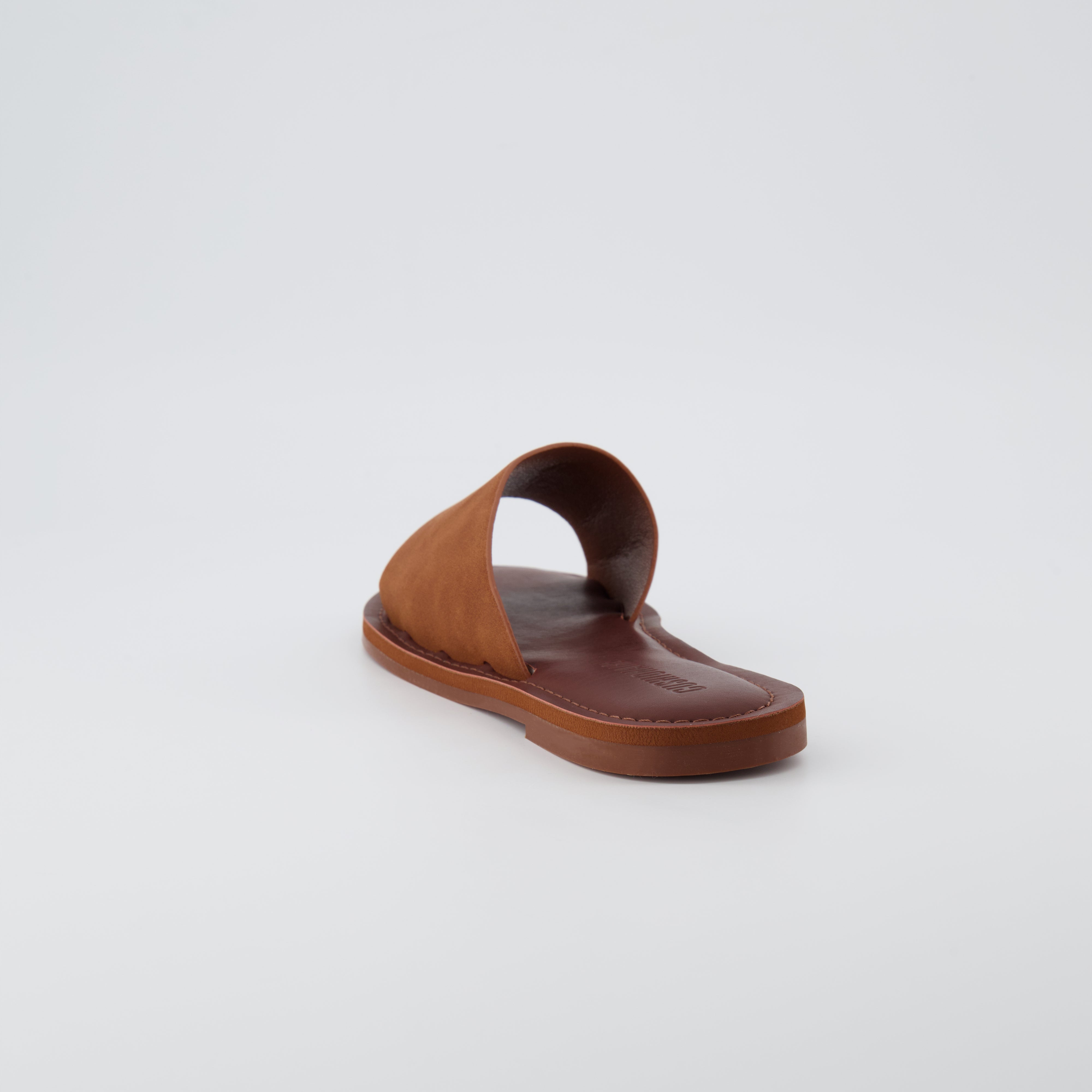 Carly One Band Slide Sandal Spice Vegan Suede