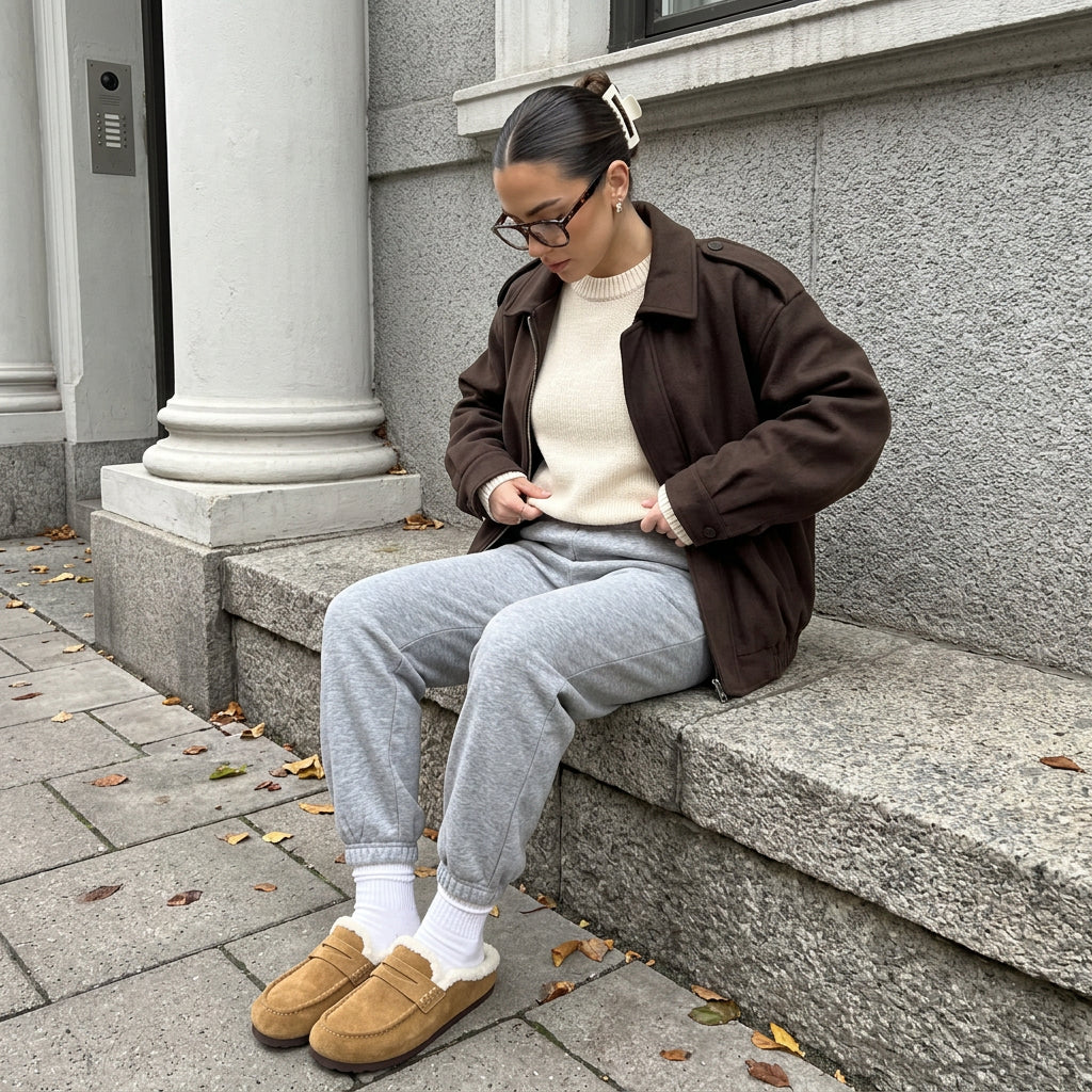 Casey Suede Slippers Camel