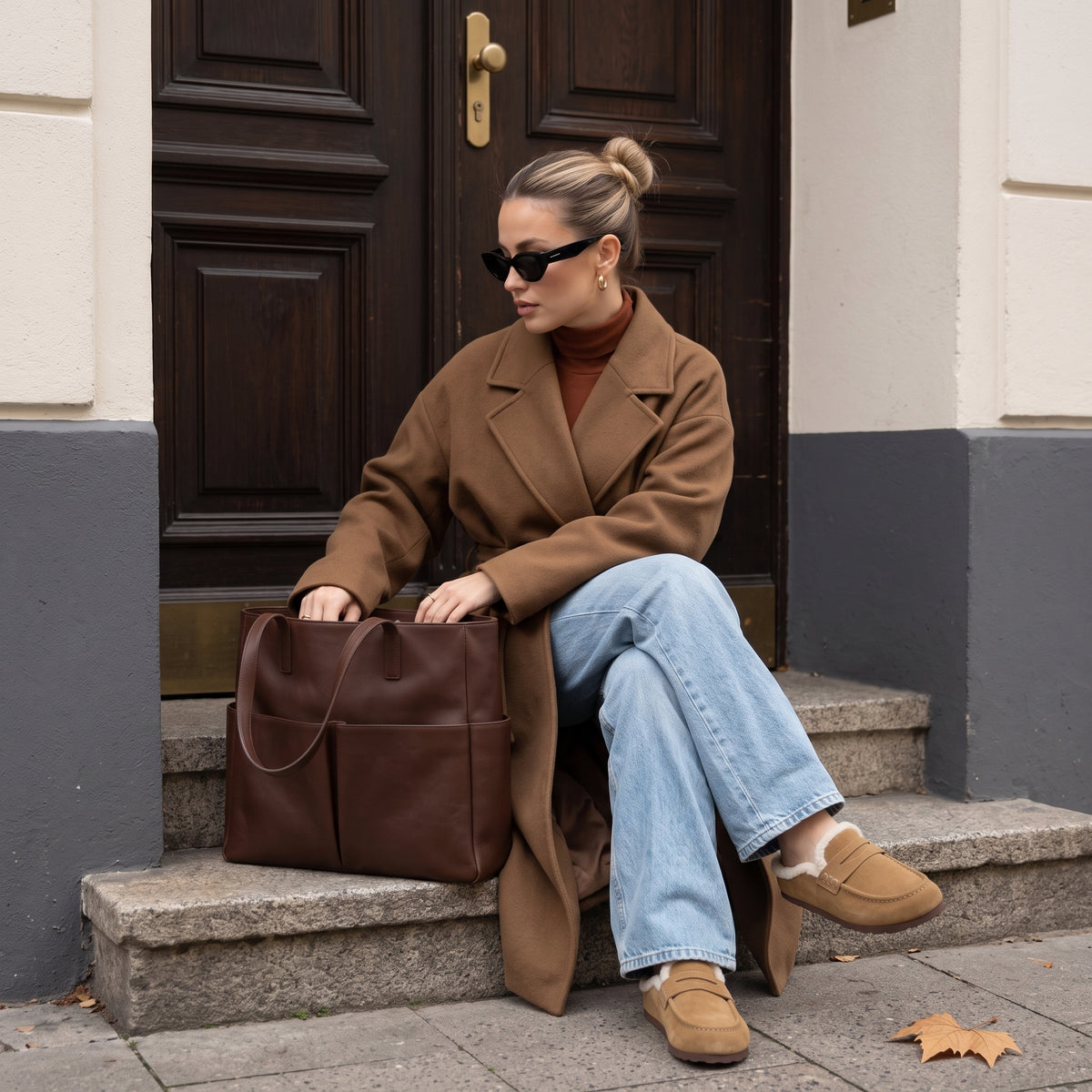 Casey Suede Slippers Camel