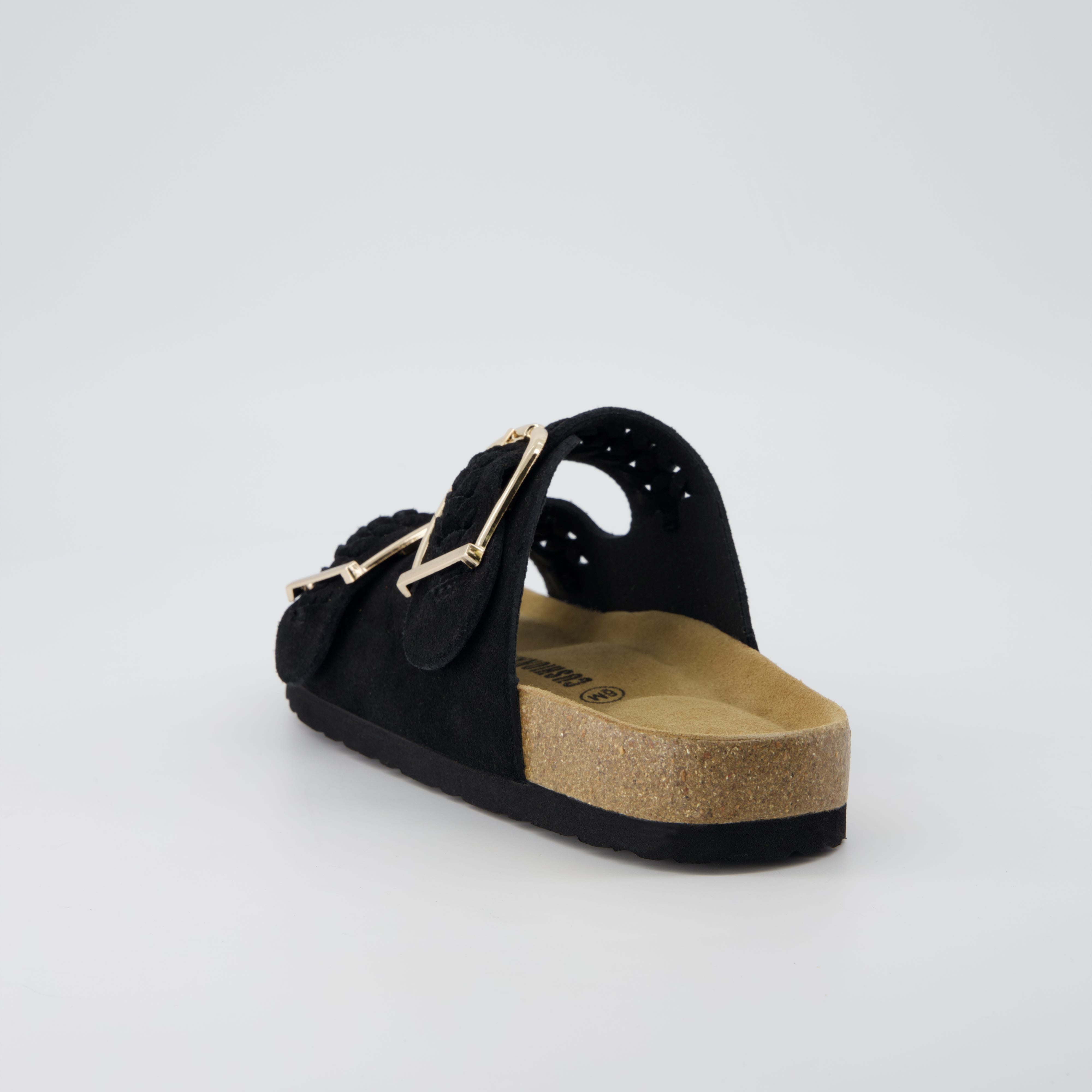 Cashew Cork Sandal Black