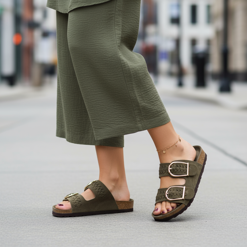 Cashew Cork Sandal Taupe