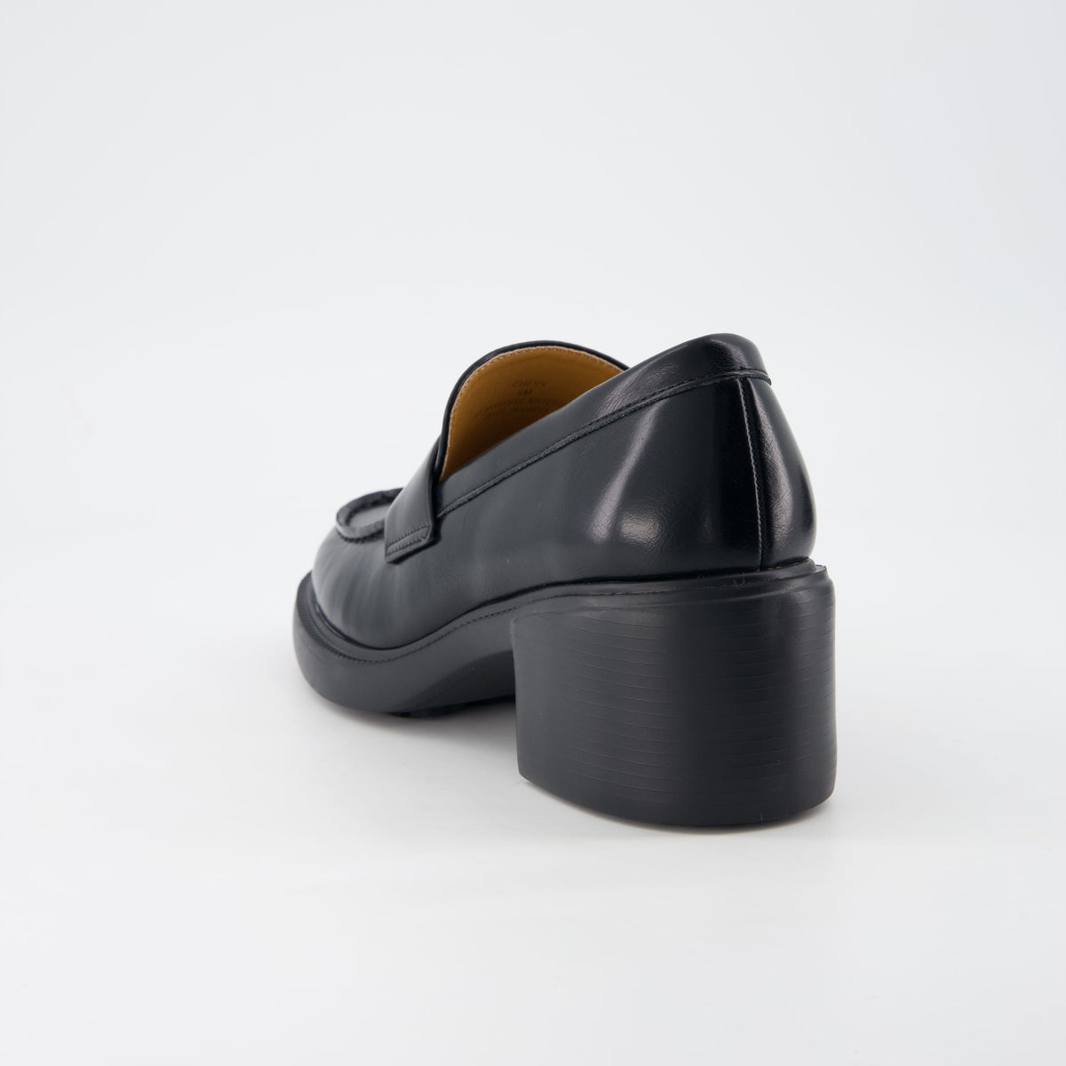 Chevy Chunky Heeled Womens Loafers Chocolate Croco
