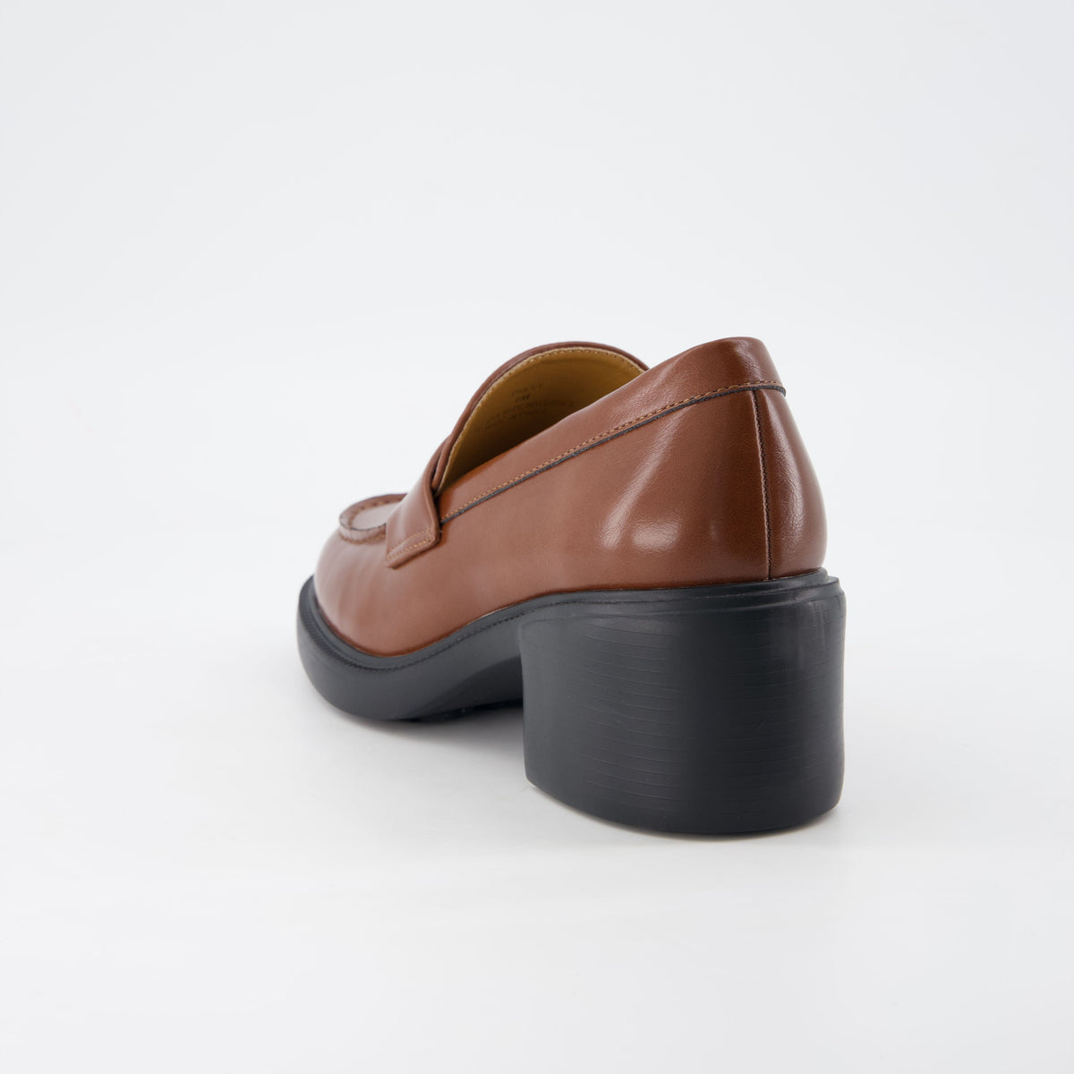 Chevy Chunky Heeled Womens Loafers Chocolate Croco