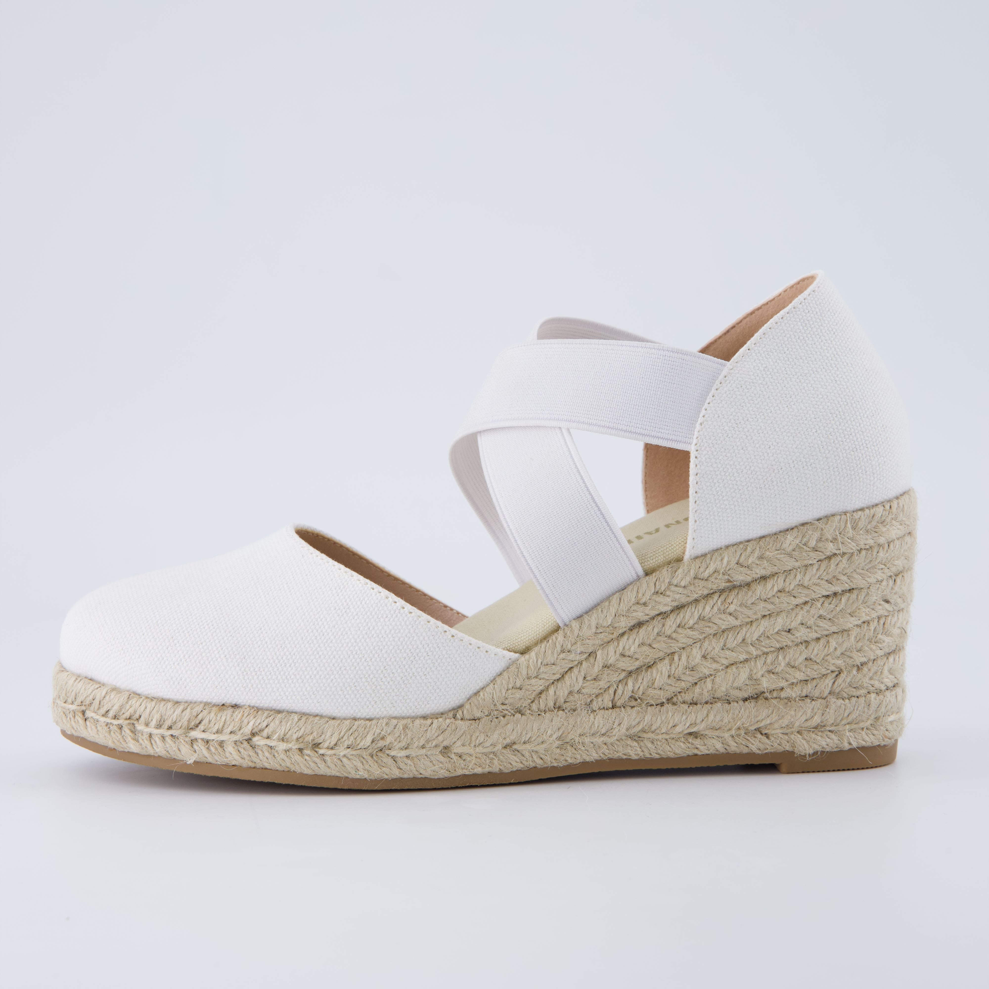 Chica Espadrille Wedge Sandals Ivory