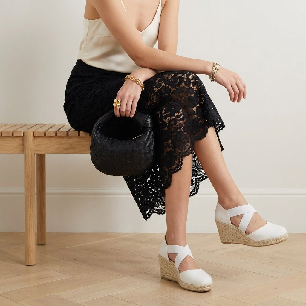 Chica Espadrille Wedge Sandals Chocolate