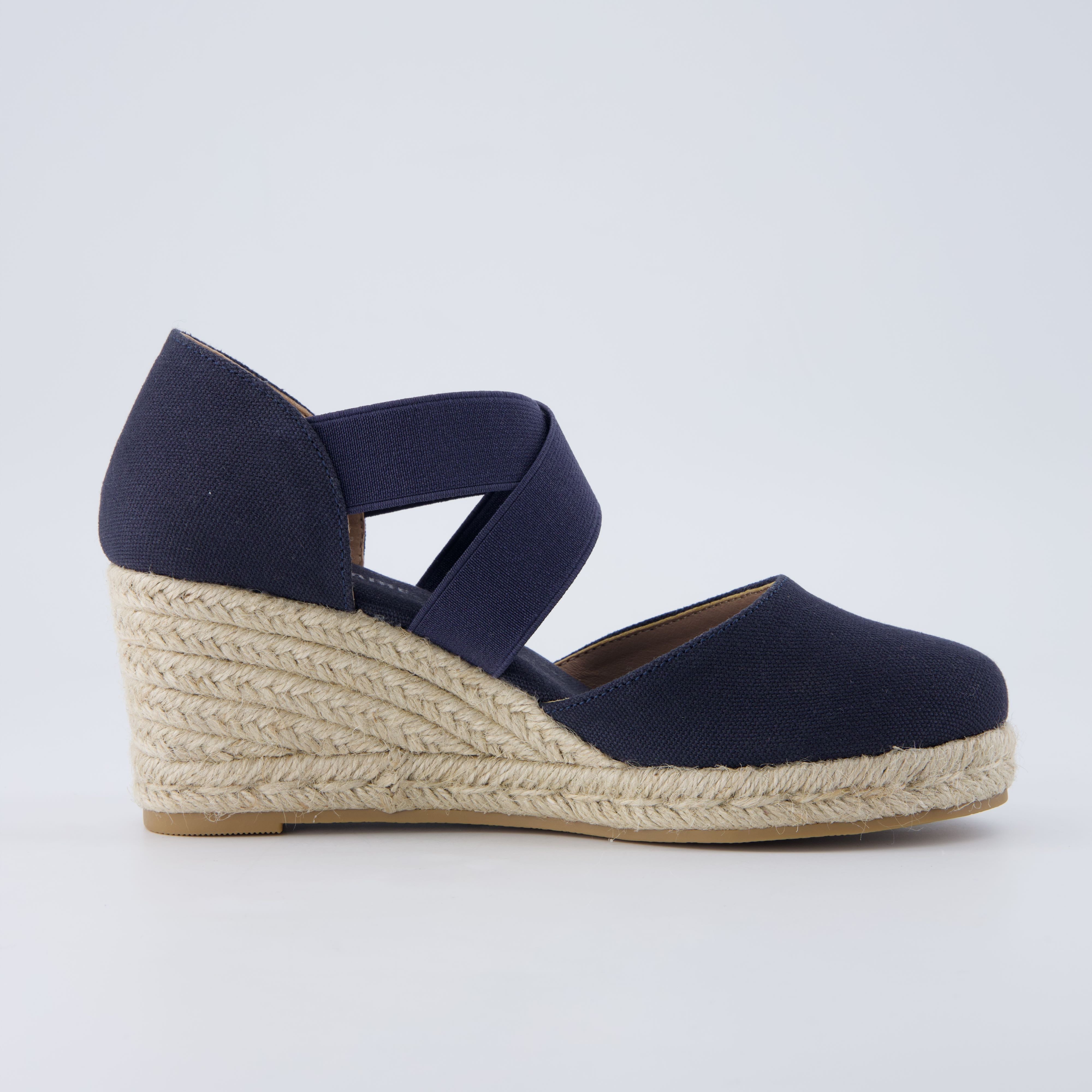 Chica Espadrille Wedge Sandals Navy