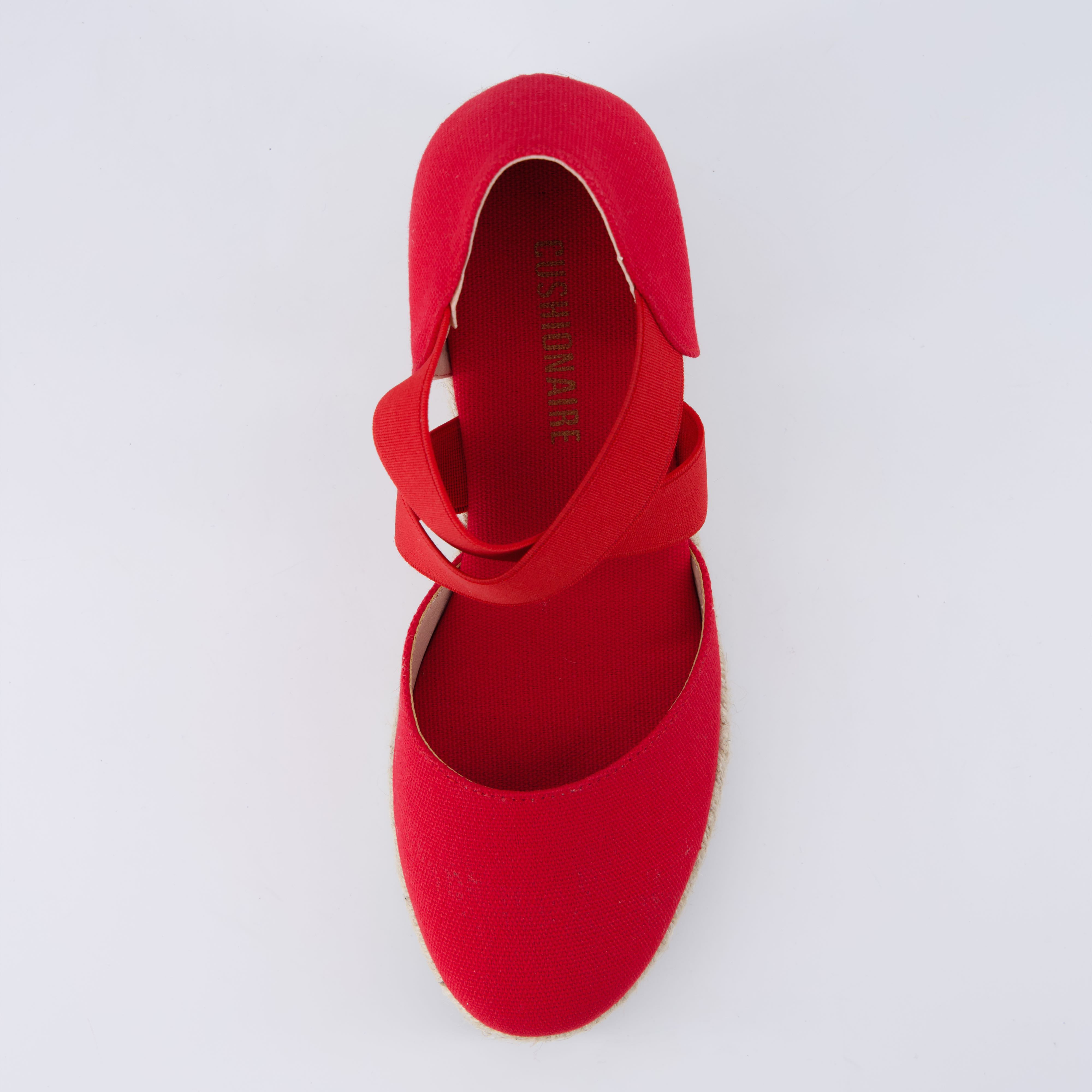 Chica Espadrille Wedge Sandals Red