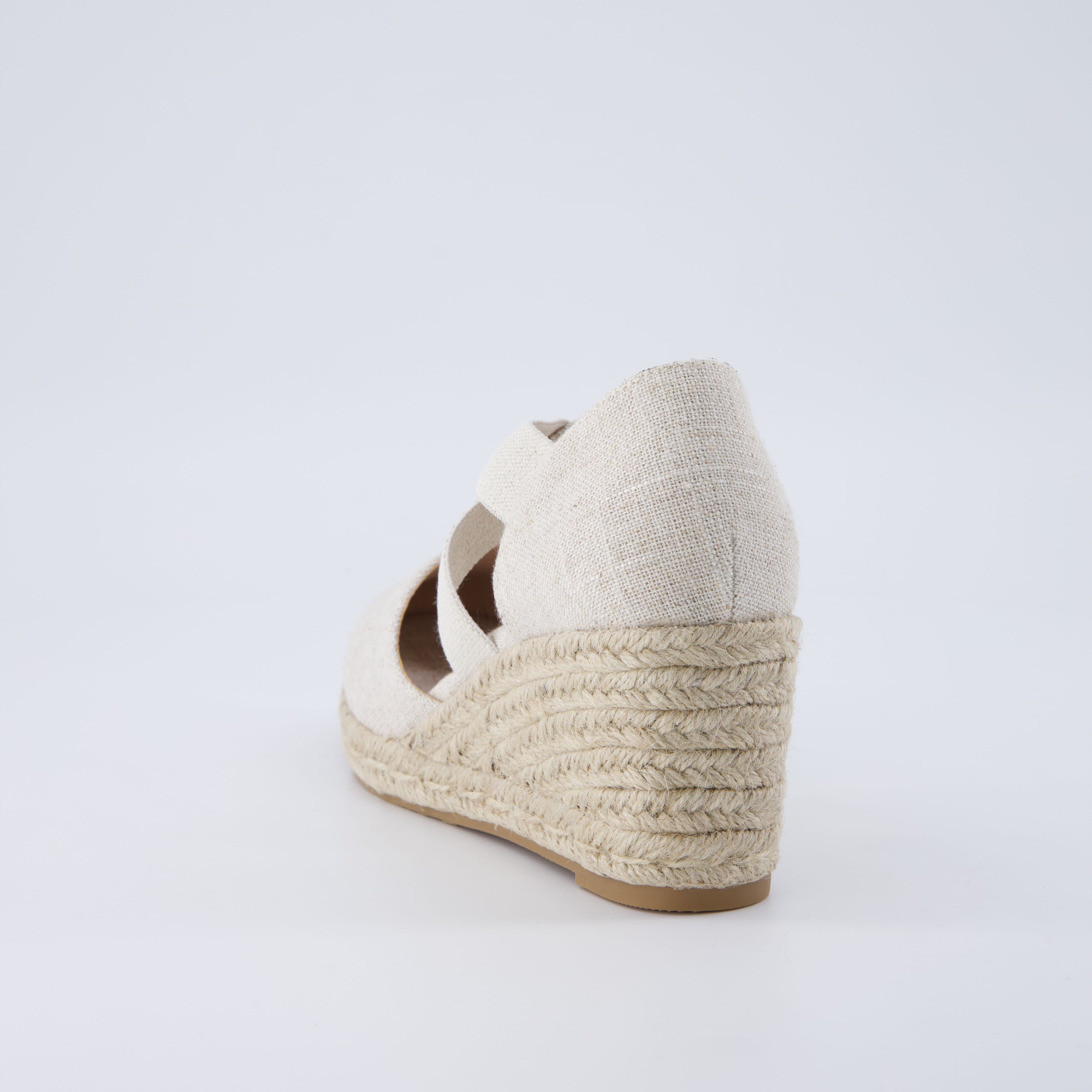 Chica Espadrille Wedge Sandals Beige