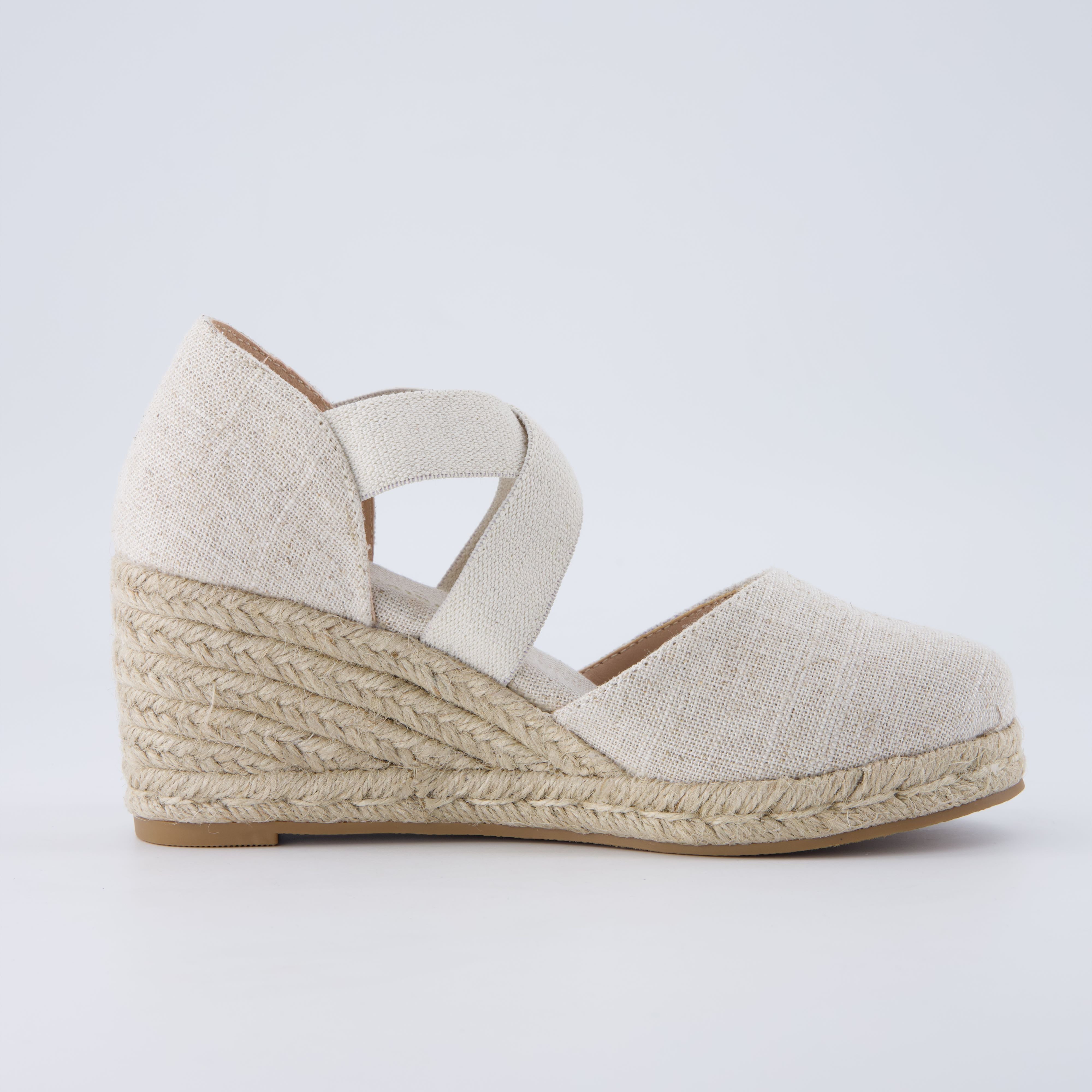Chica Espadrille Wedge Sandals Beige