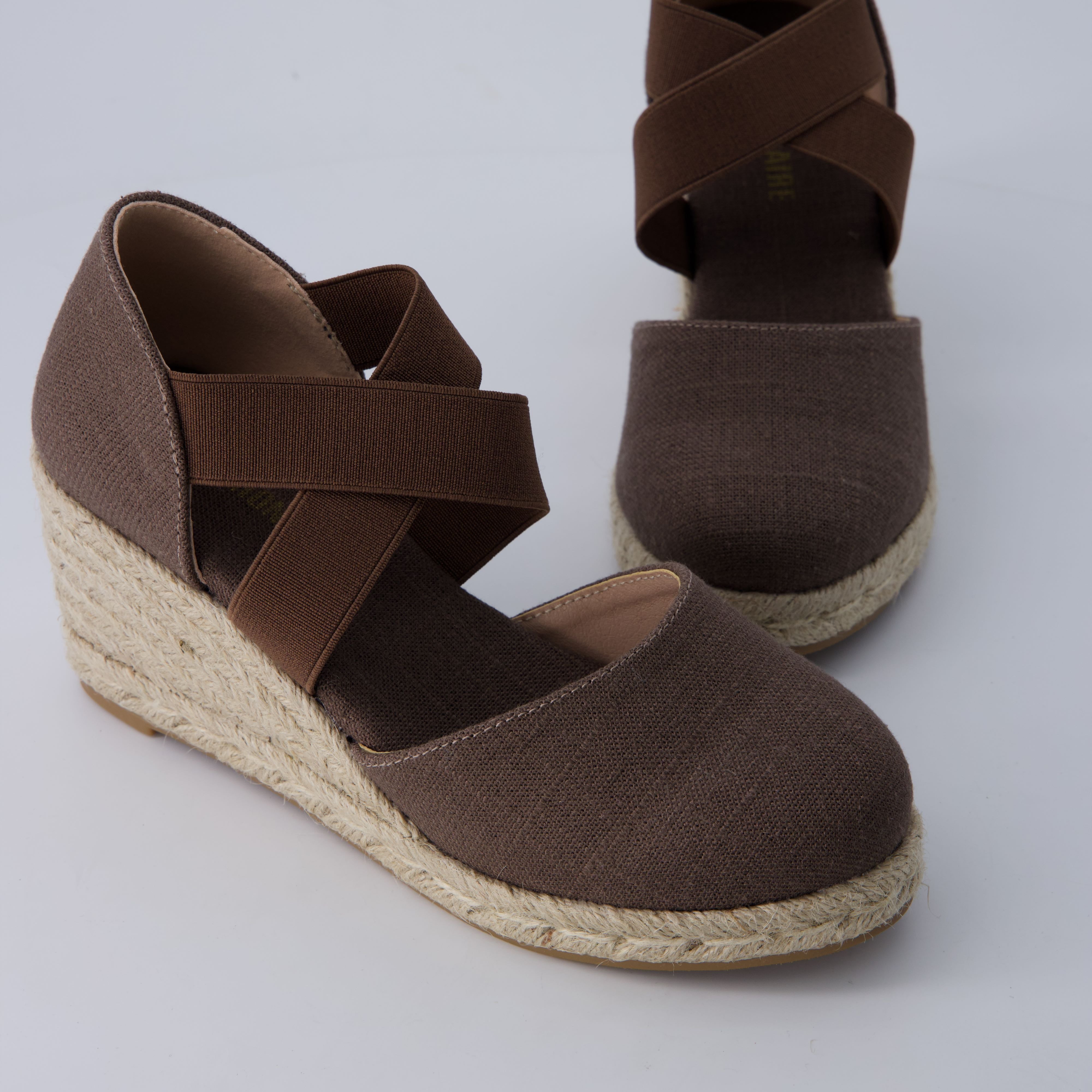Chica Espadrille Wedge Sandals Chocolate