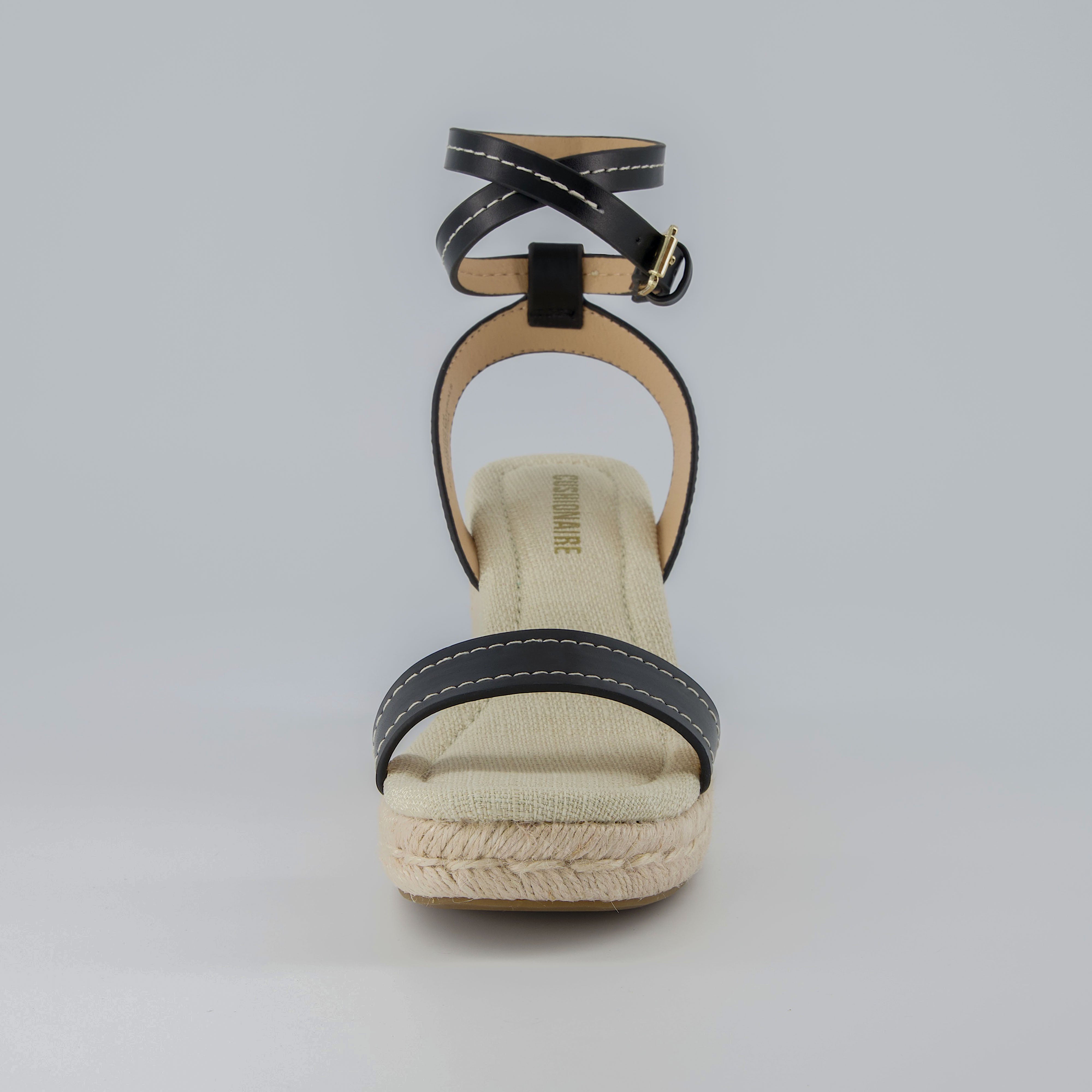 Chico Espadrille Wedge Sandal Black