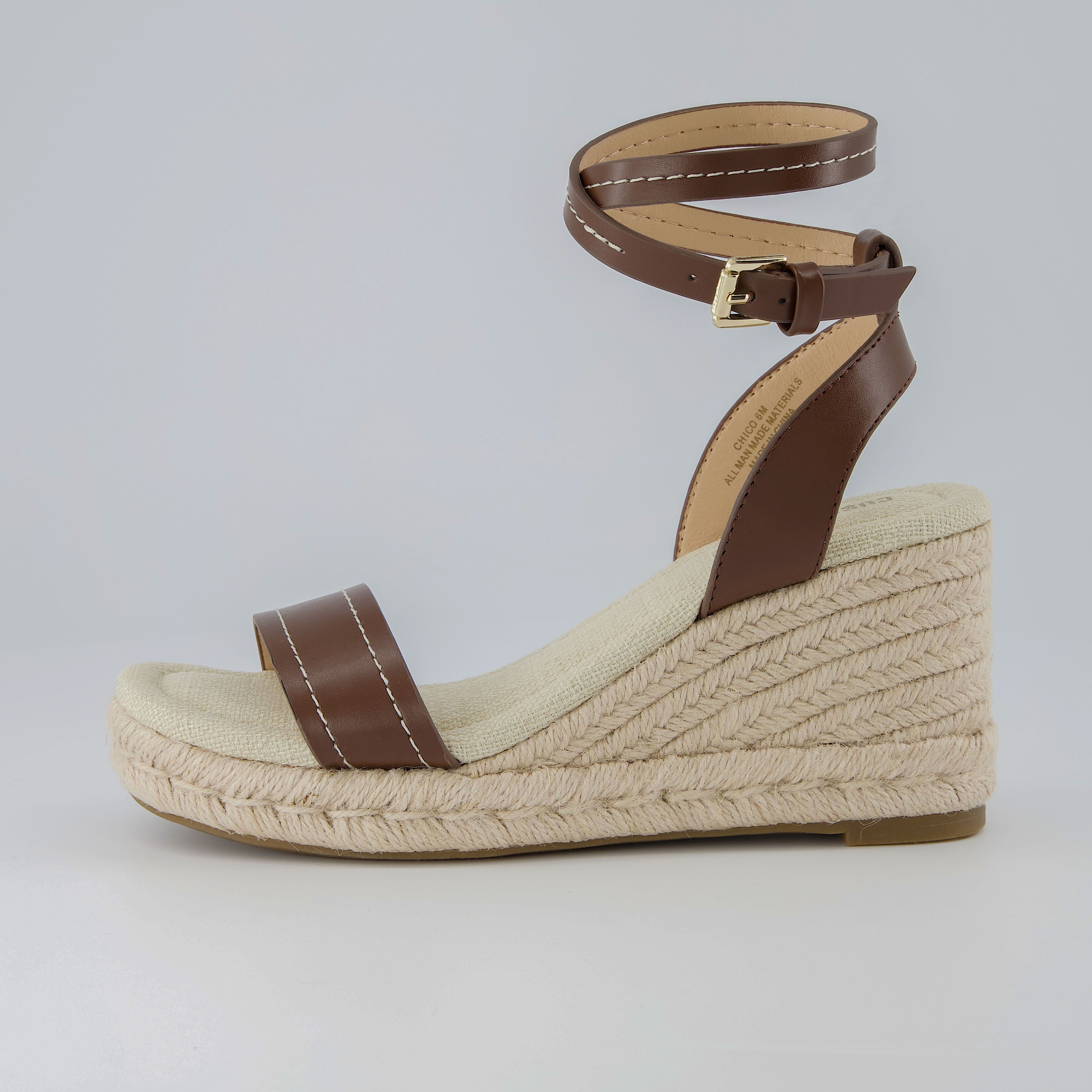 Chico Espadrille Wedge Sandal Brown