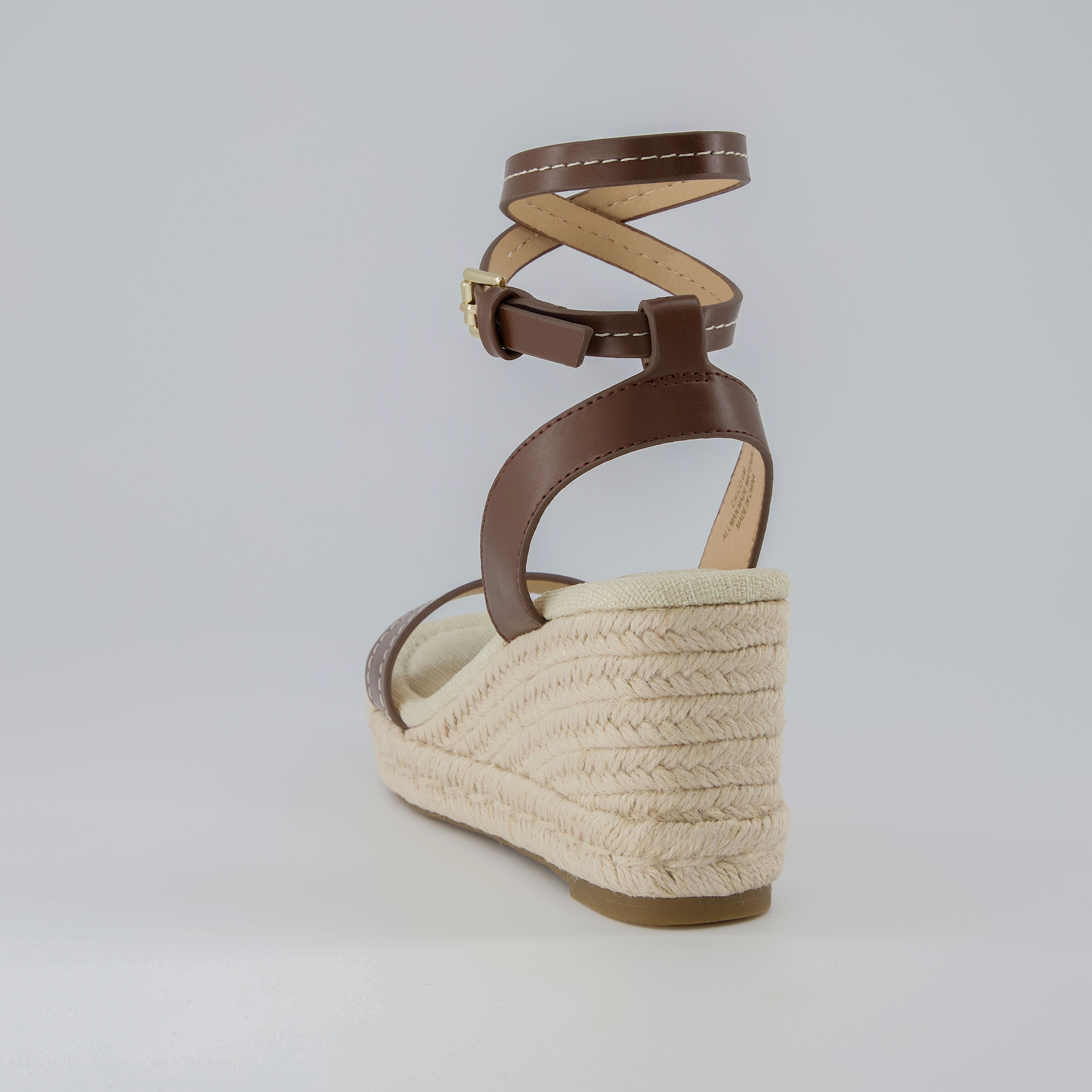 Chico Espadrille Wedge Sandal Brown