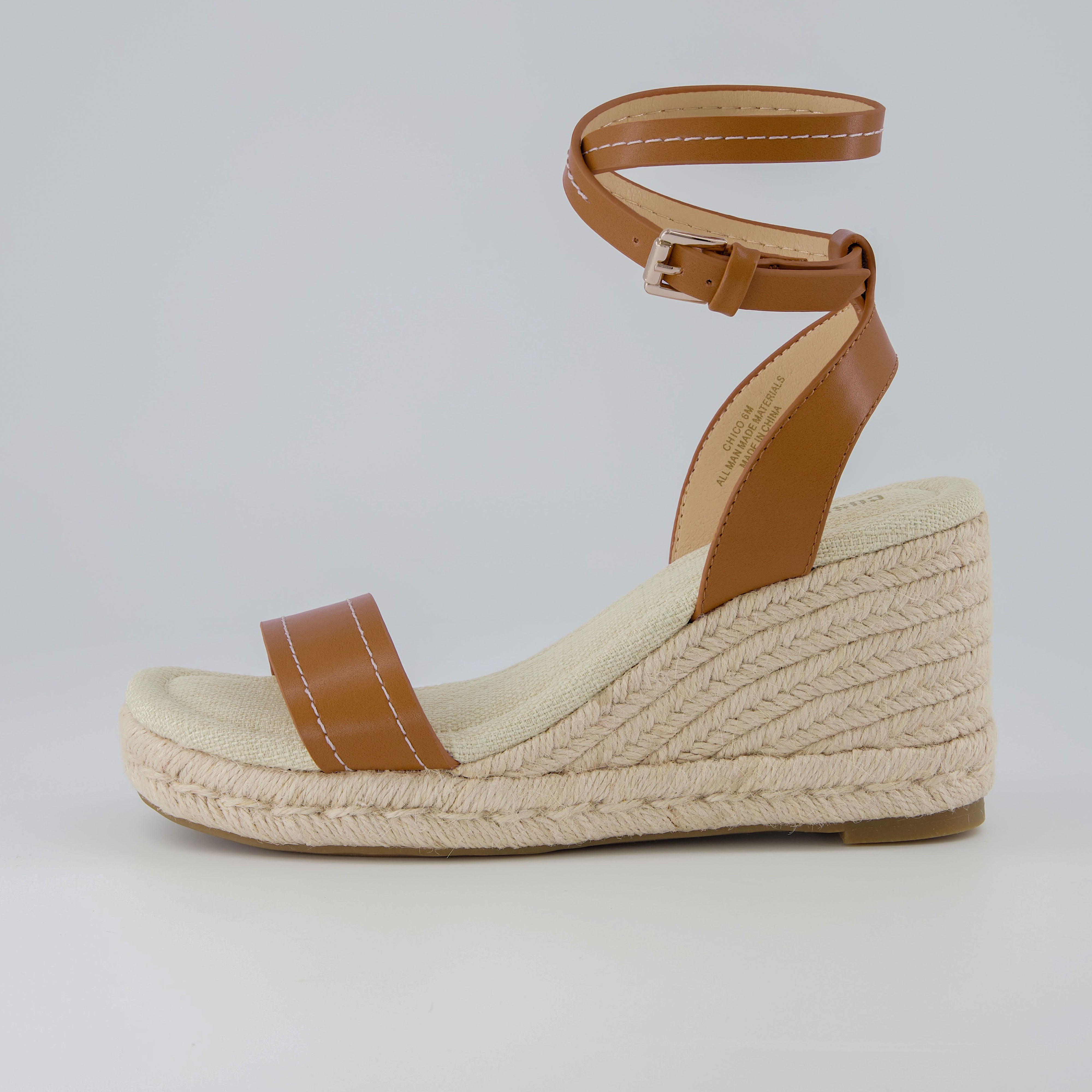 Chico Espadrille Wedge Sandal Tan